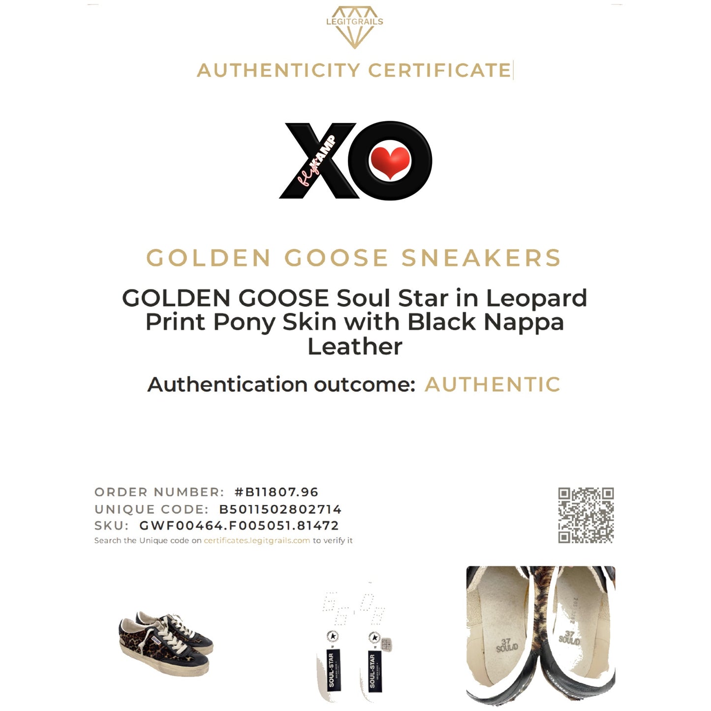 GOLDEN GOOSE Soul Star in Leopard Print Pony 37