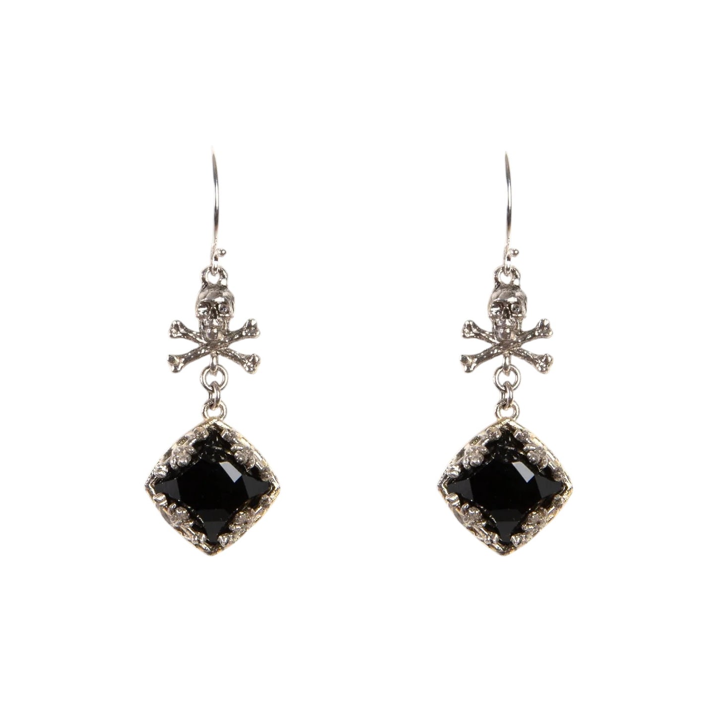 VIRGINS SAINTS & ANGELS VSA Skull Treasure Earrings in Silver