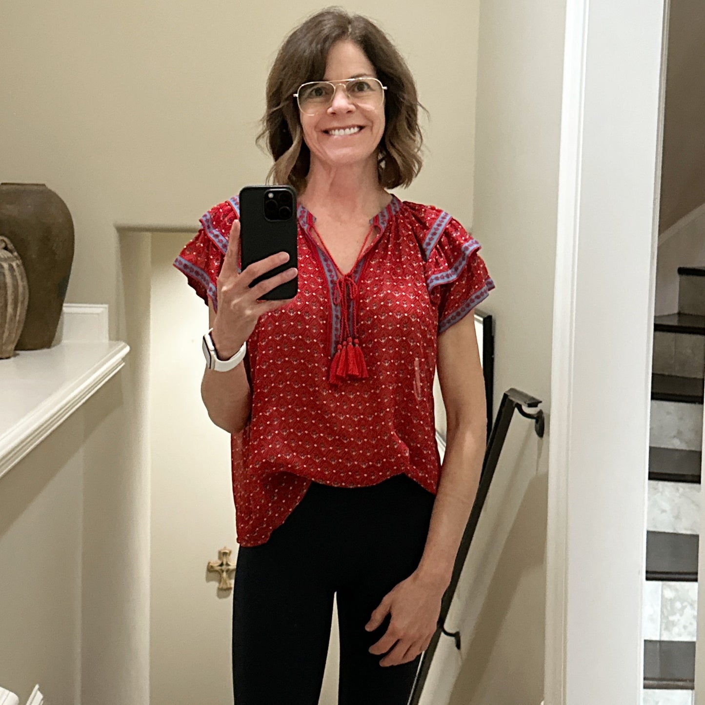 ULLA JOHNSON Silk Top in Scarlet 2
