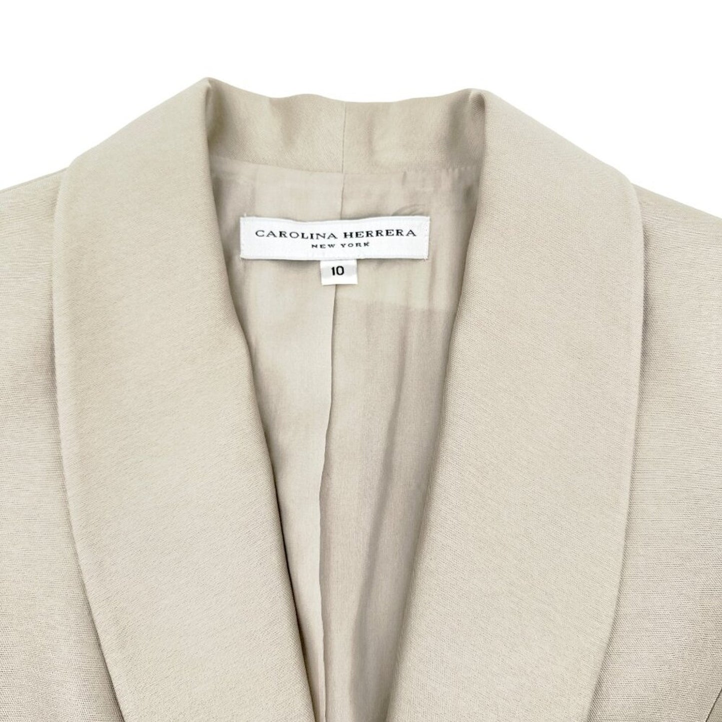 CAROLINA HERRERA Wool Silk Blend Shawl Lapel Jacket Blazer 10|L