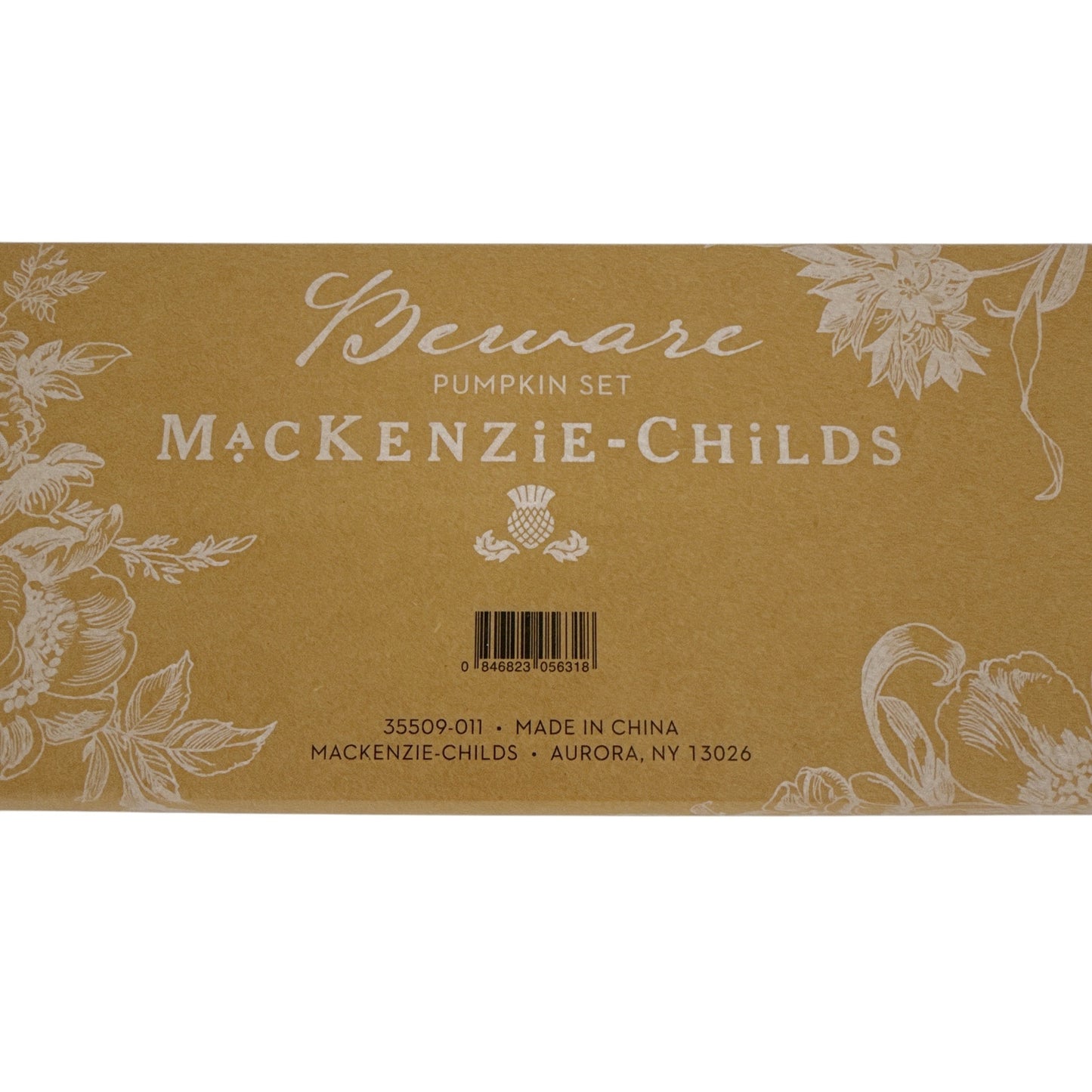 MACKENZIE-CHILDS "BEWARE" Pumpkin Set