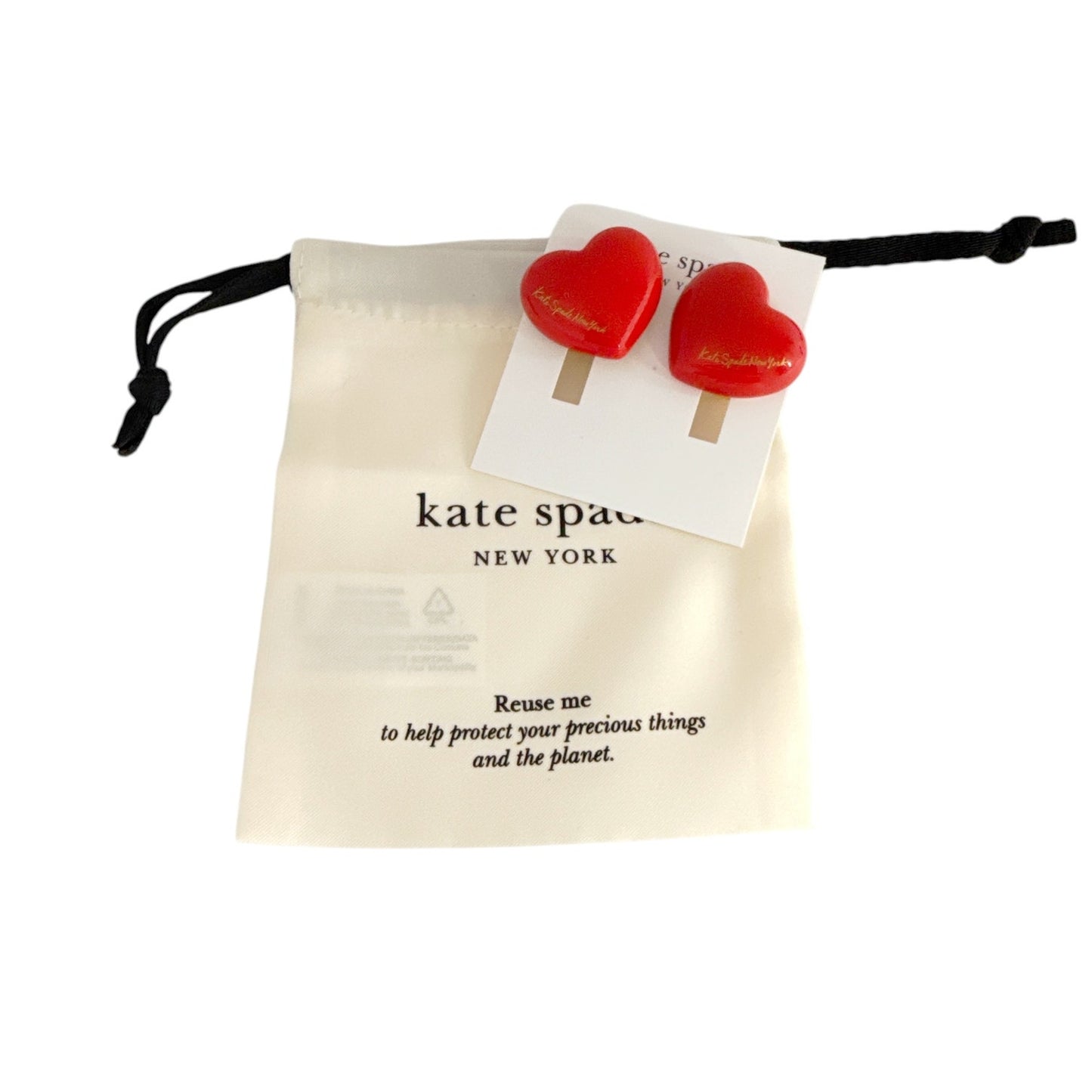 KATE SPADE New York Heart You Statement Studs in Red