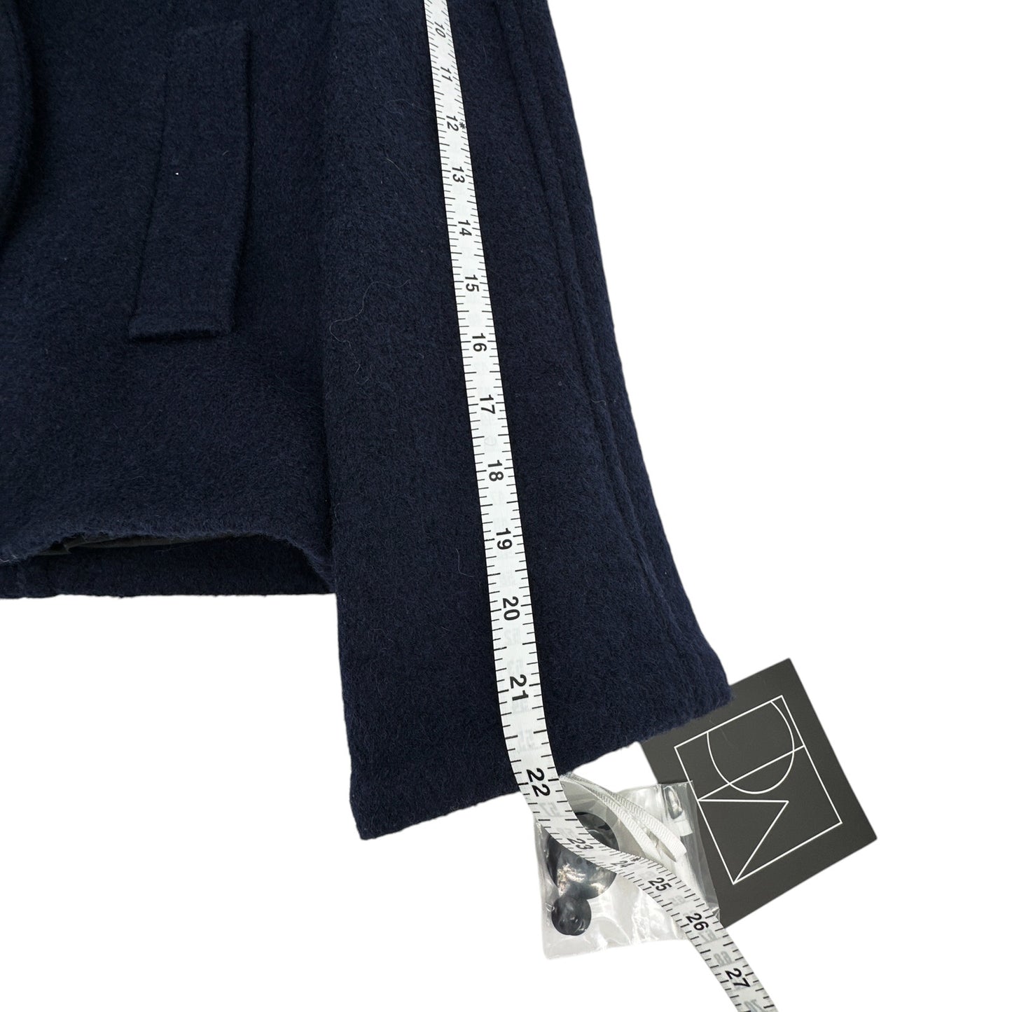MERCER COLLECTIVE Georgia Faux Fur Collar Double-Breasted Peacoat S