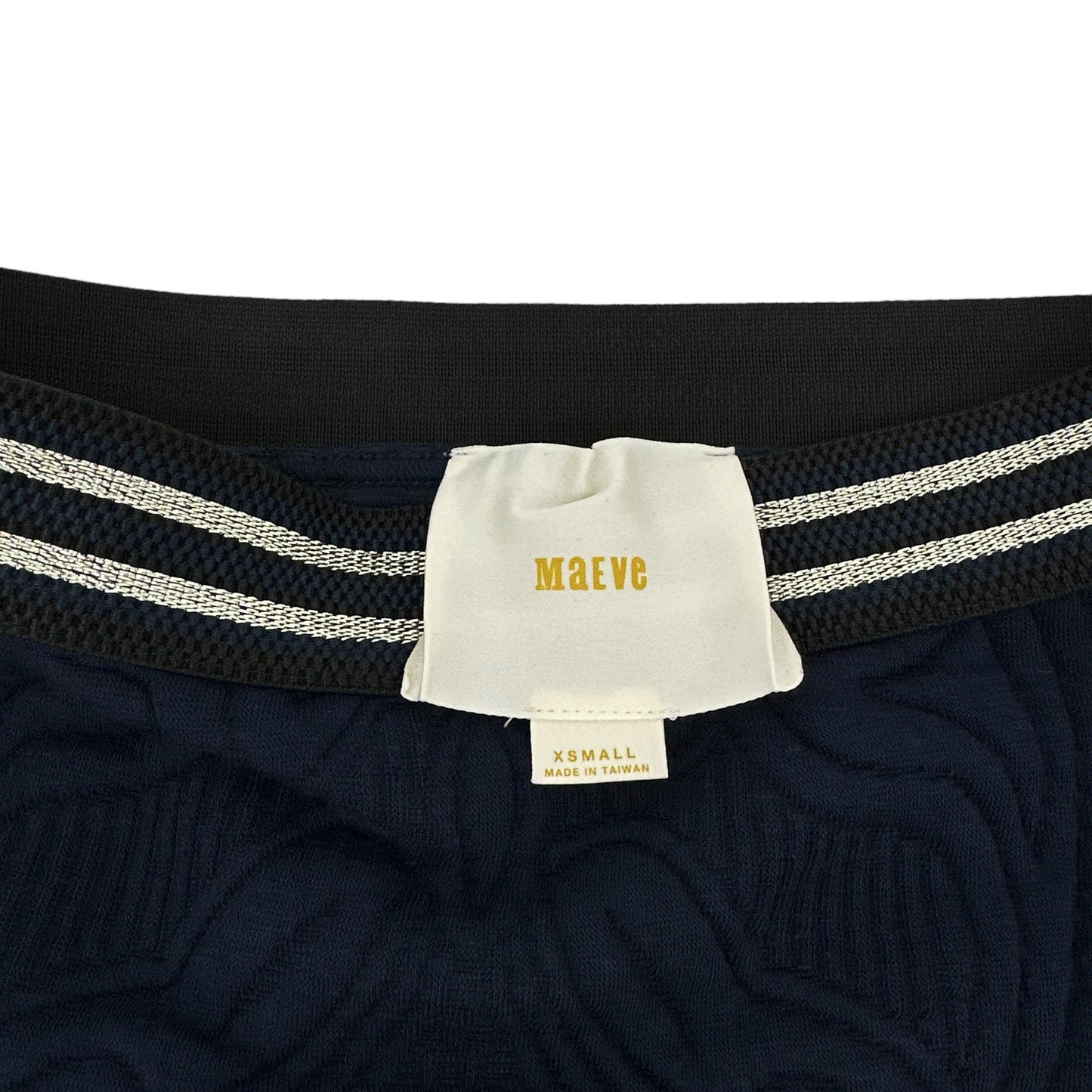 ANTHROPOLOGIE Maeve Jacquard Pencil Skirt in Navy XS