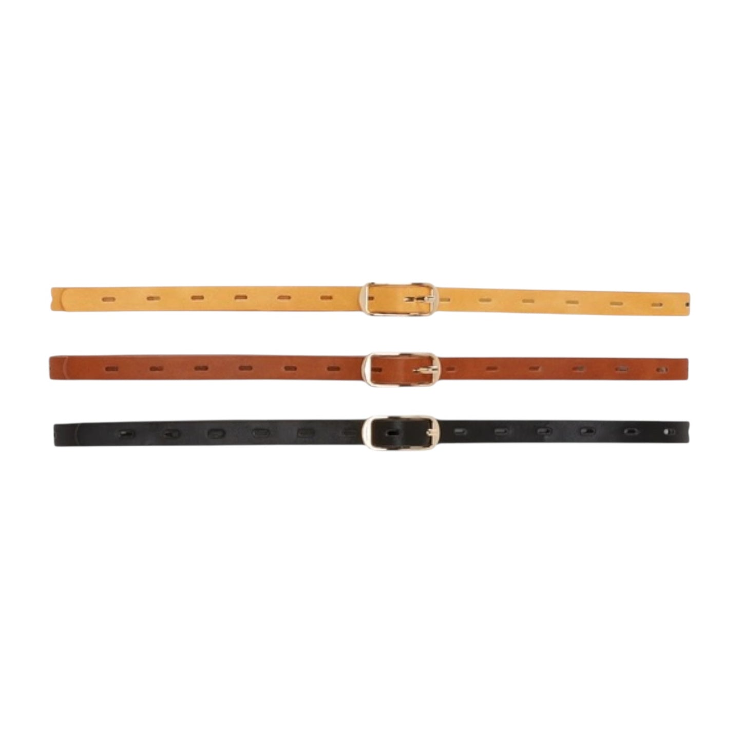 LINEA PELLE 3-for-1 Perforated Belt Set