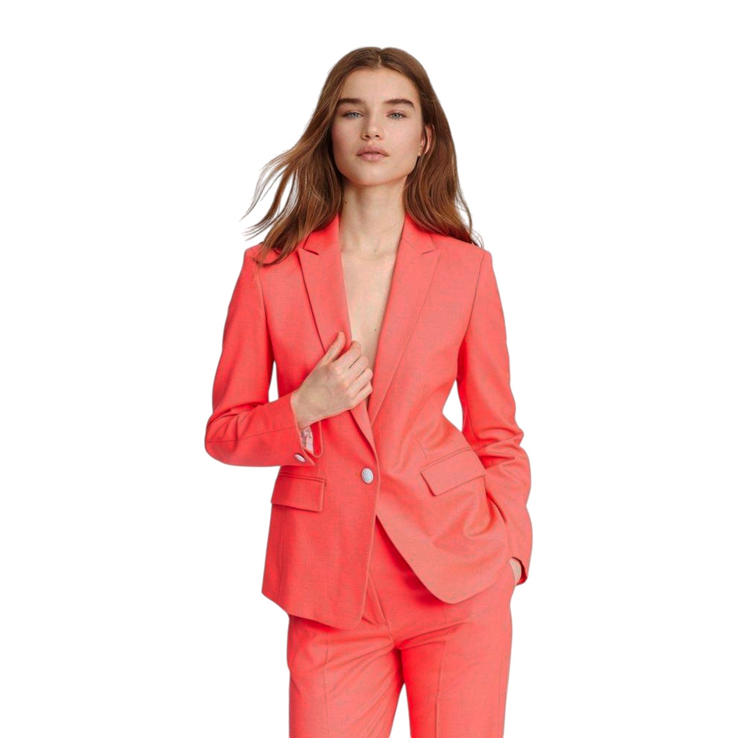RAG & BONE Lexington Twill Blazer in Bright Pink 2