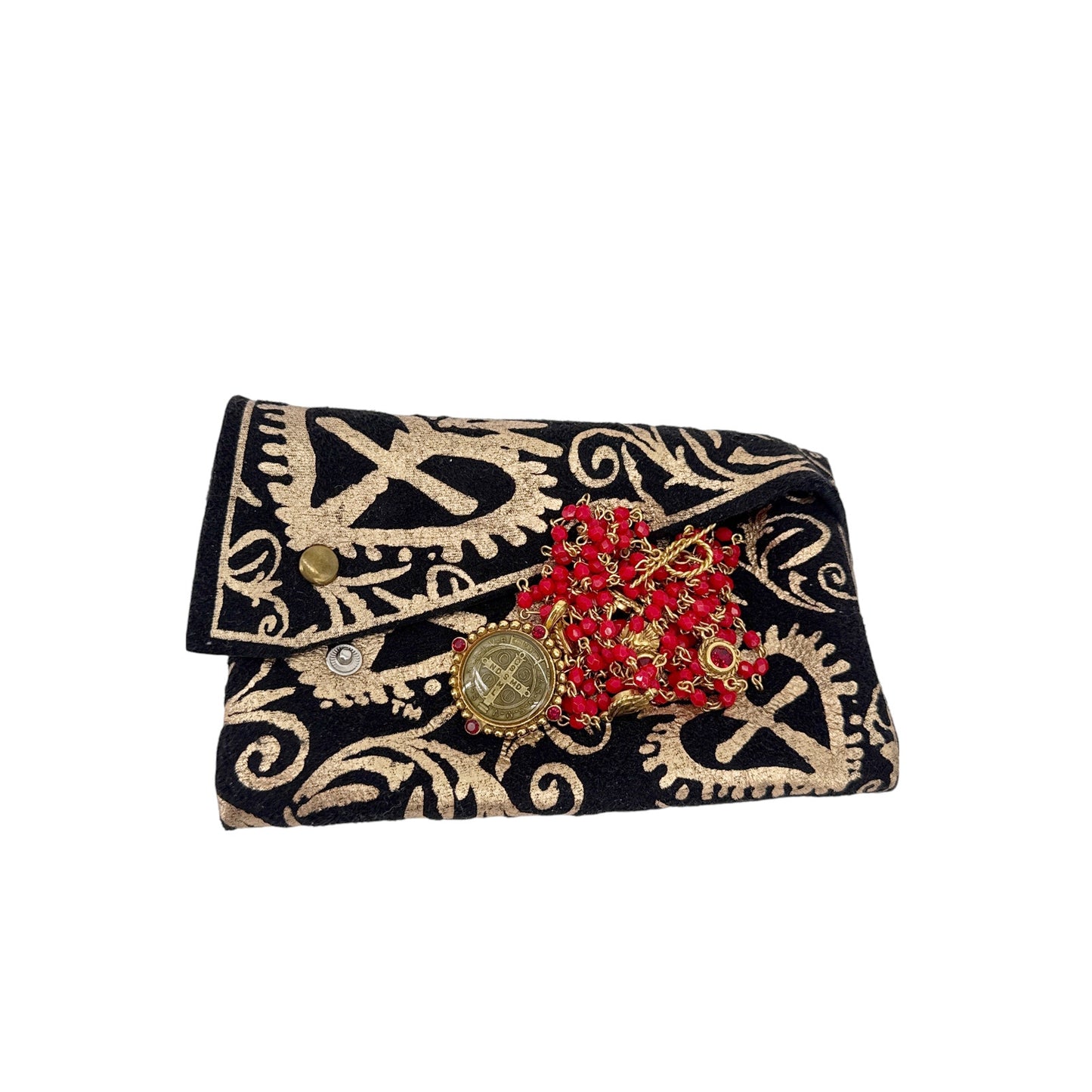 VIRGINS SAINTS & ANGELS VSA Magdalena with Bespoke San Benito Medallion Scarlet