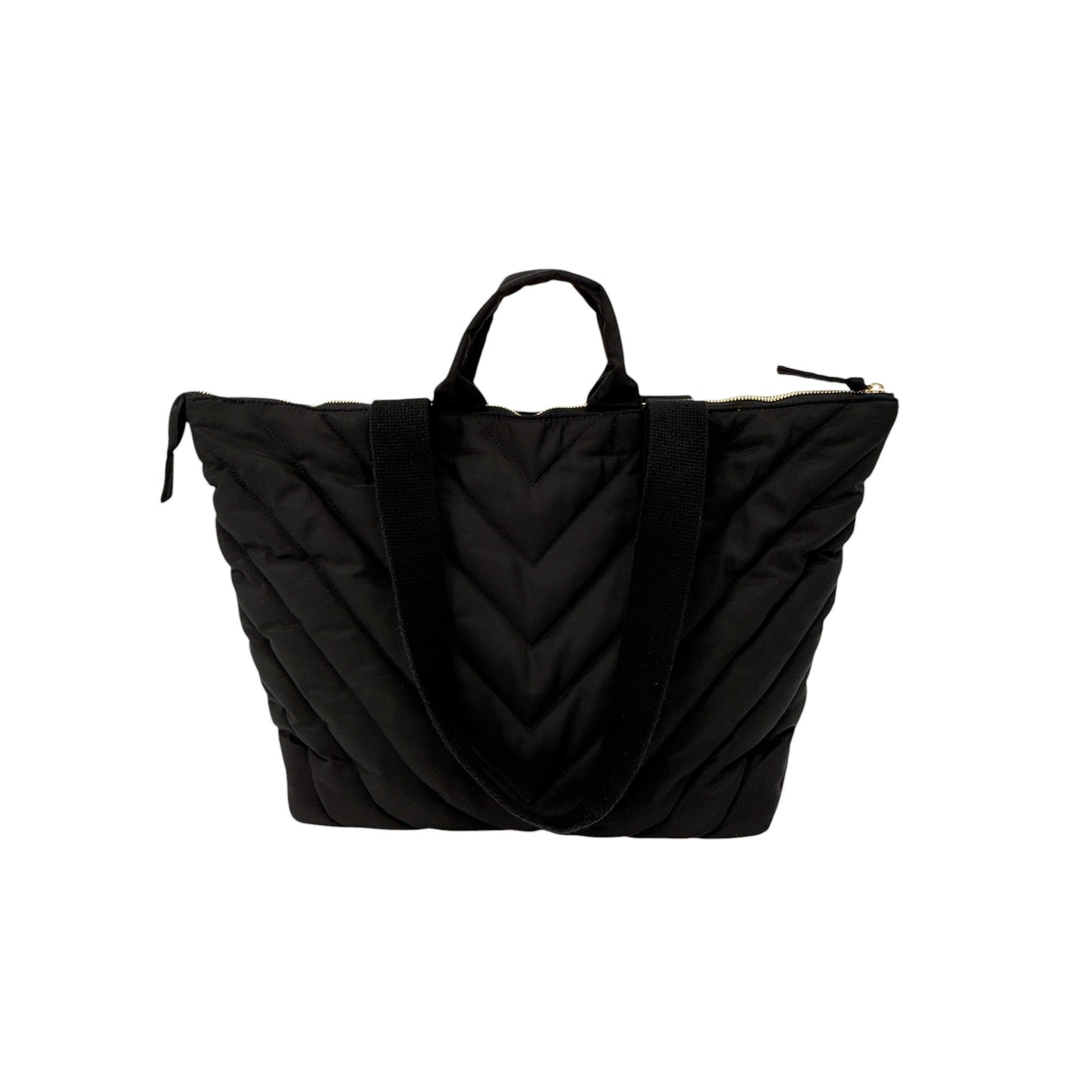 CLARE V. Le Zip Sac in Black Quilted V Puffer