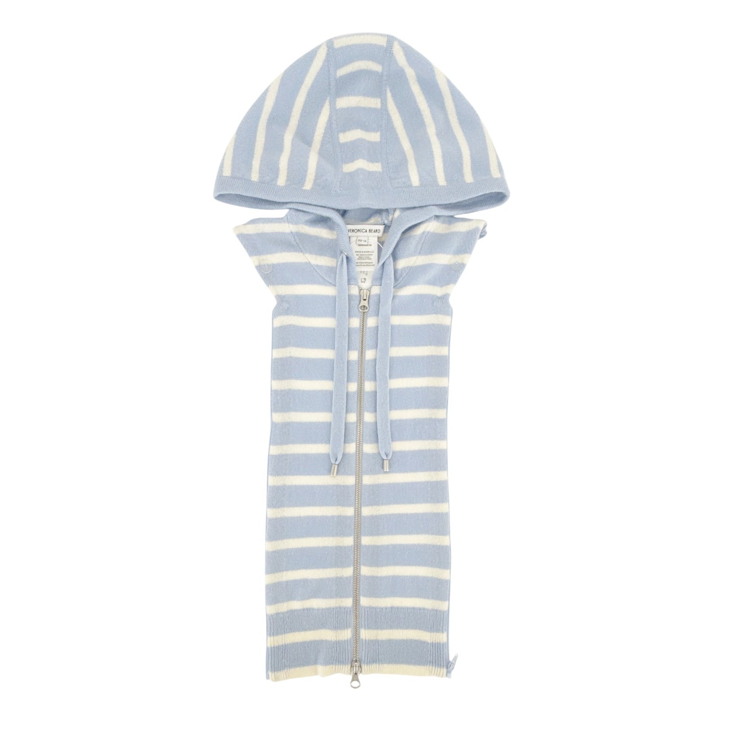 VERONICA BEARD Cashmere Hoodie Dickey in Bluebell/Ivory
