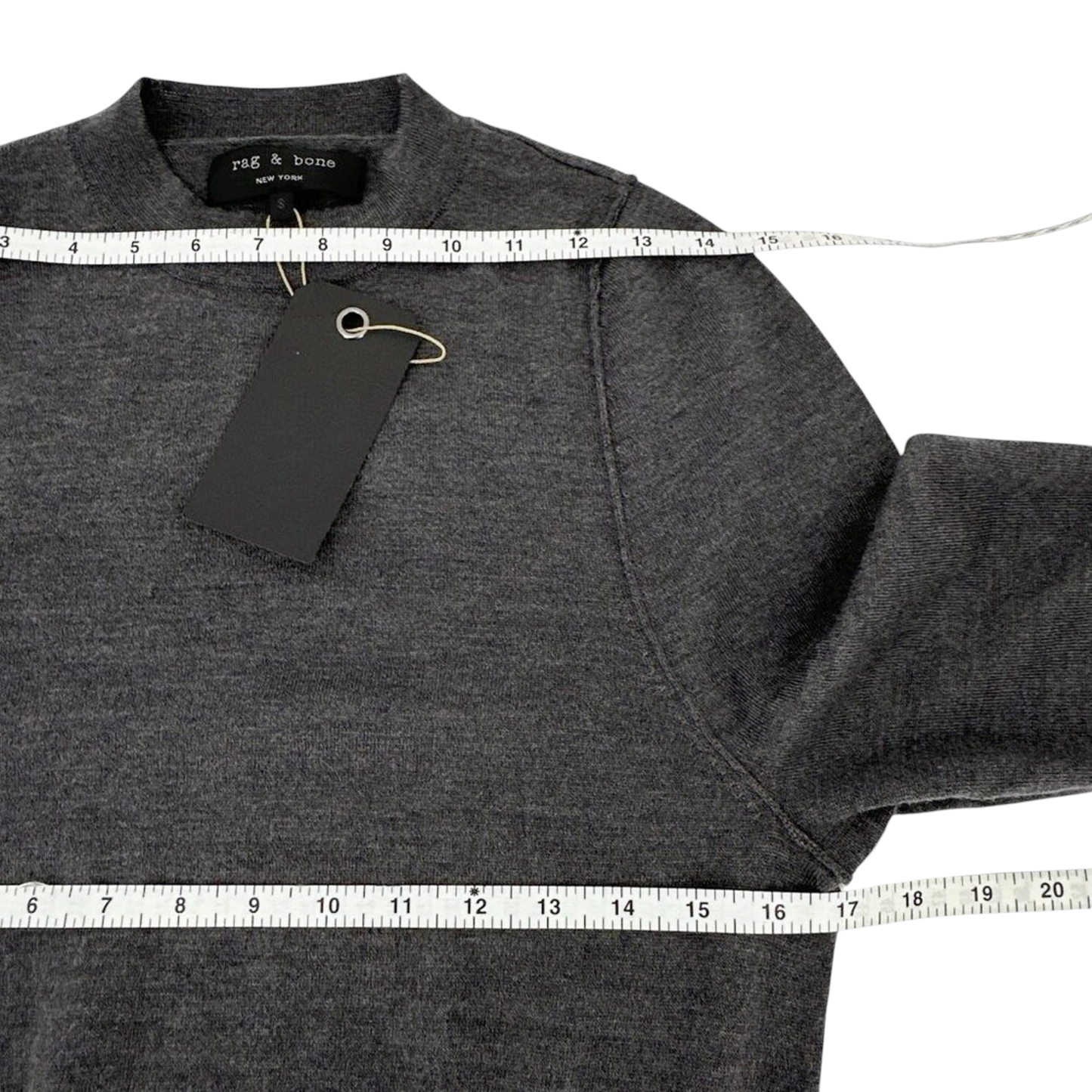 RAG & BONE Sydney Turtleneck in Charcoal S