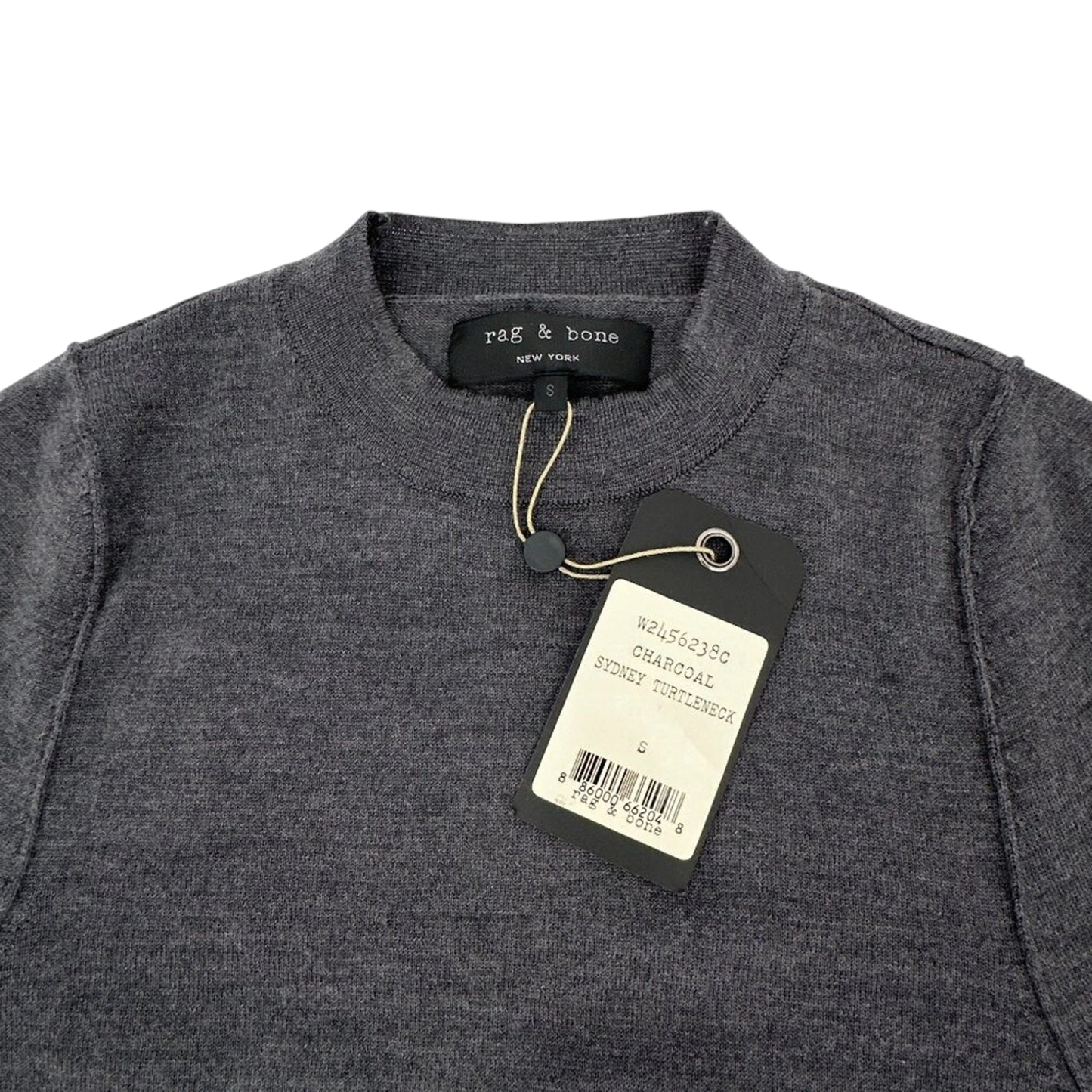 RAG & BONE Sydney Turtleneck in Charcoal S