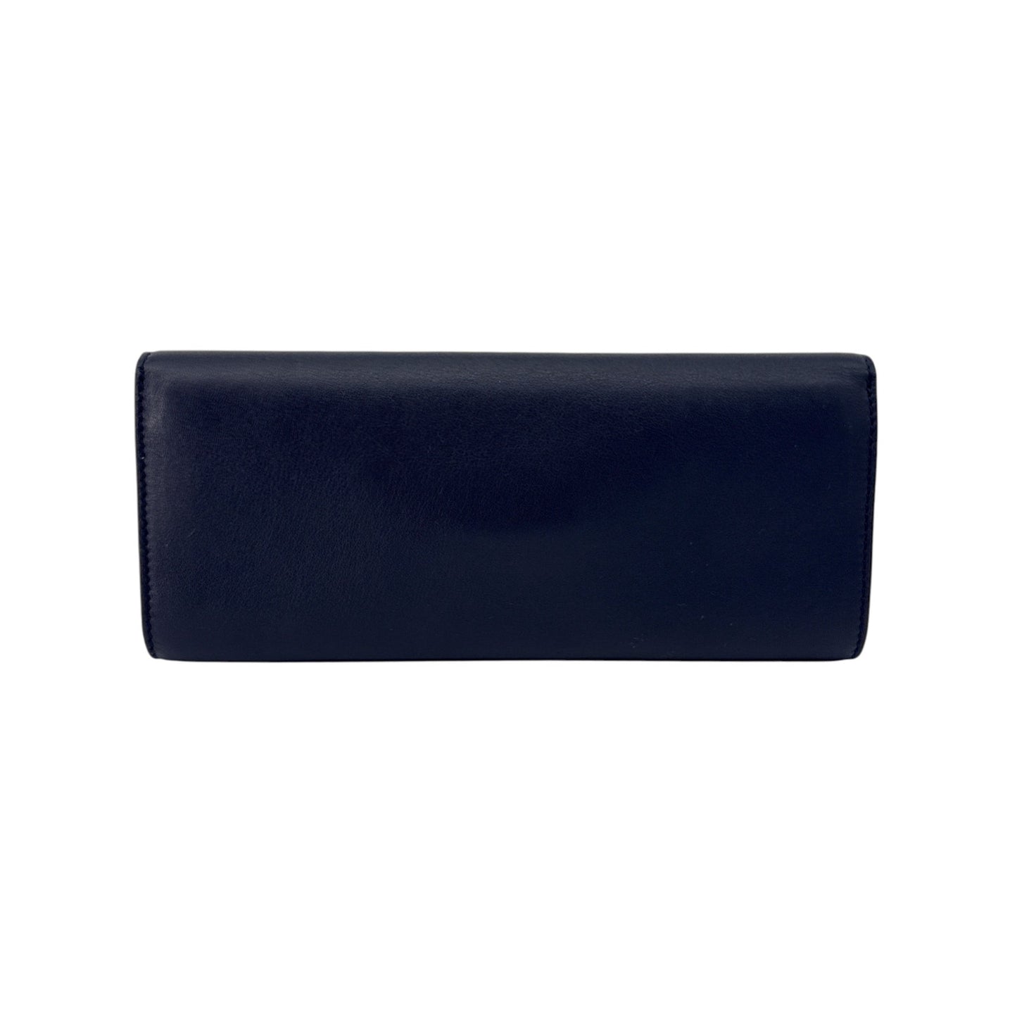 TORY BURCH Leather Heart Clutch in Tory Navy