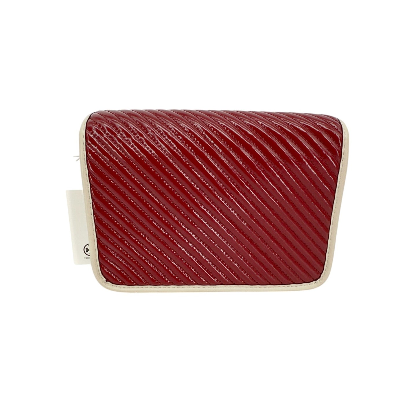 TORY BURCH Robinson Patent Quilted Shoulder Bag in Bricklane