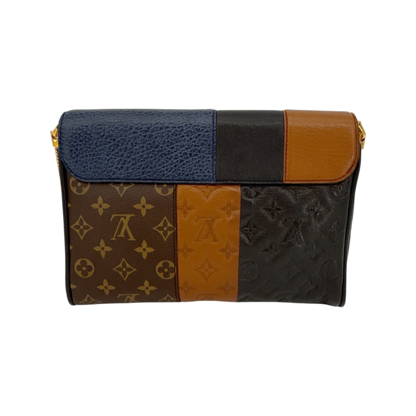 LOUIS VUITTON Limited Edition Monogram Blocks Pochette Plate Marine