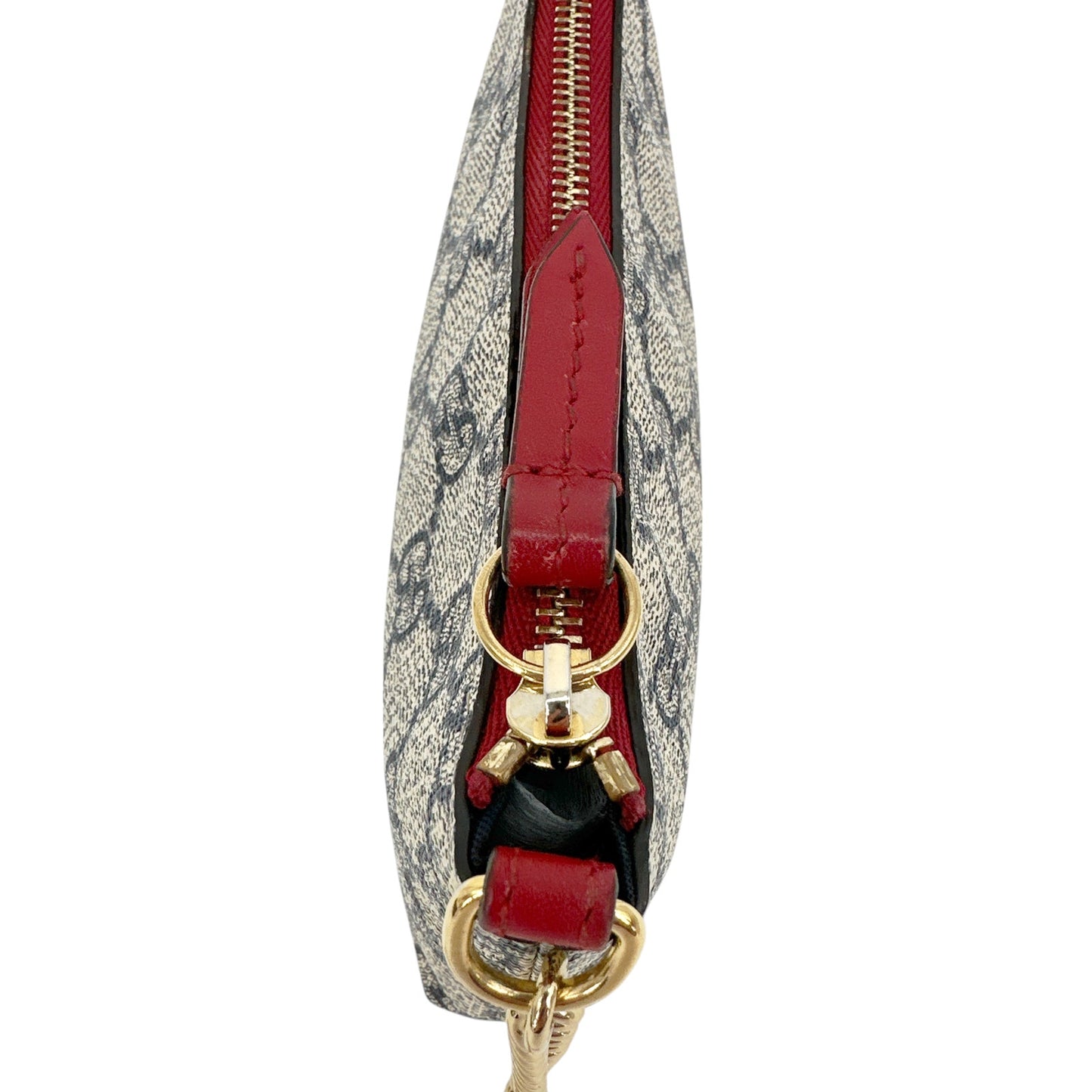 GUCCI Chain Wristlet Mini Bag GG Coated Canvas