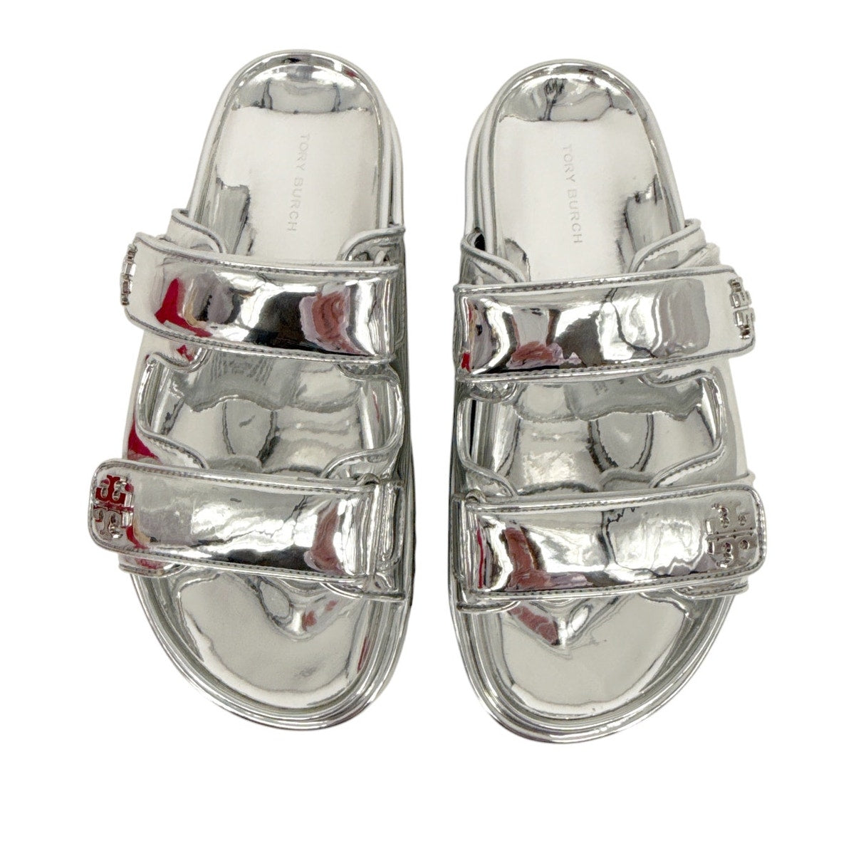 TORY BURCH Kira Sport Slide in Argento 6.5