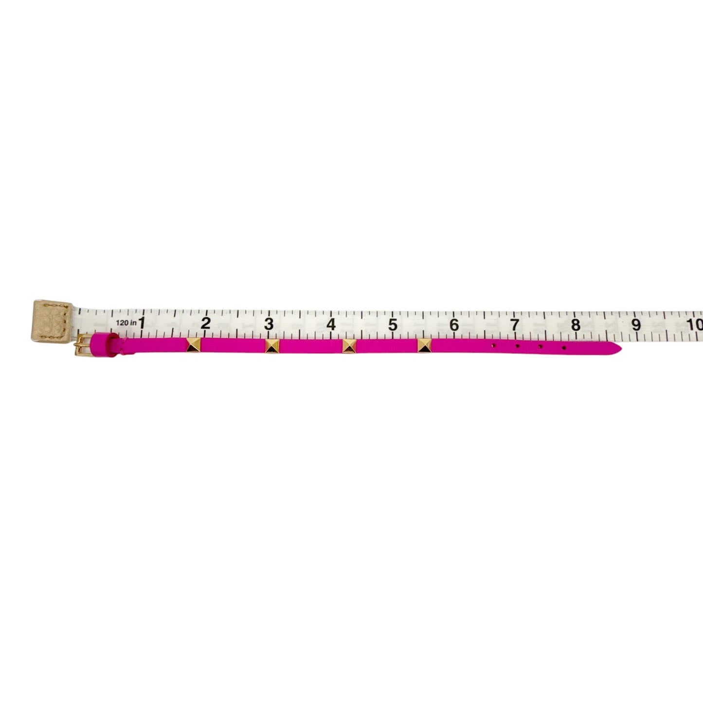 VALENTINO GARAVINO Rockstud Leather Bracelet in Pink