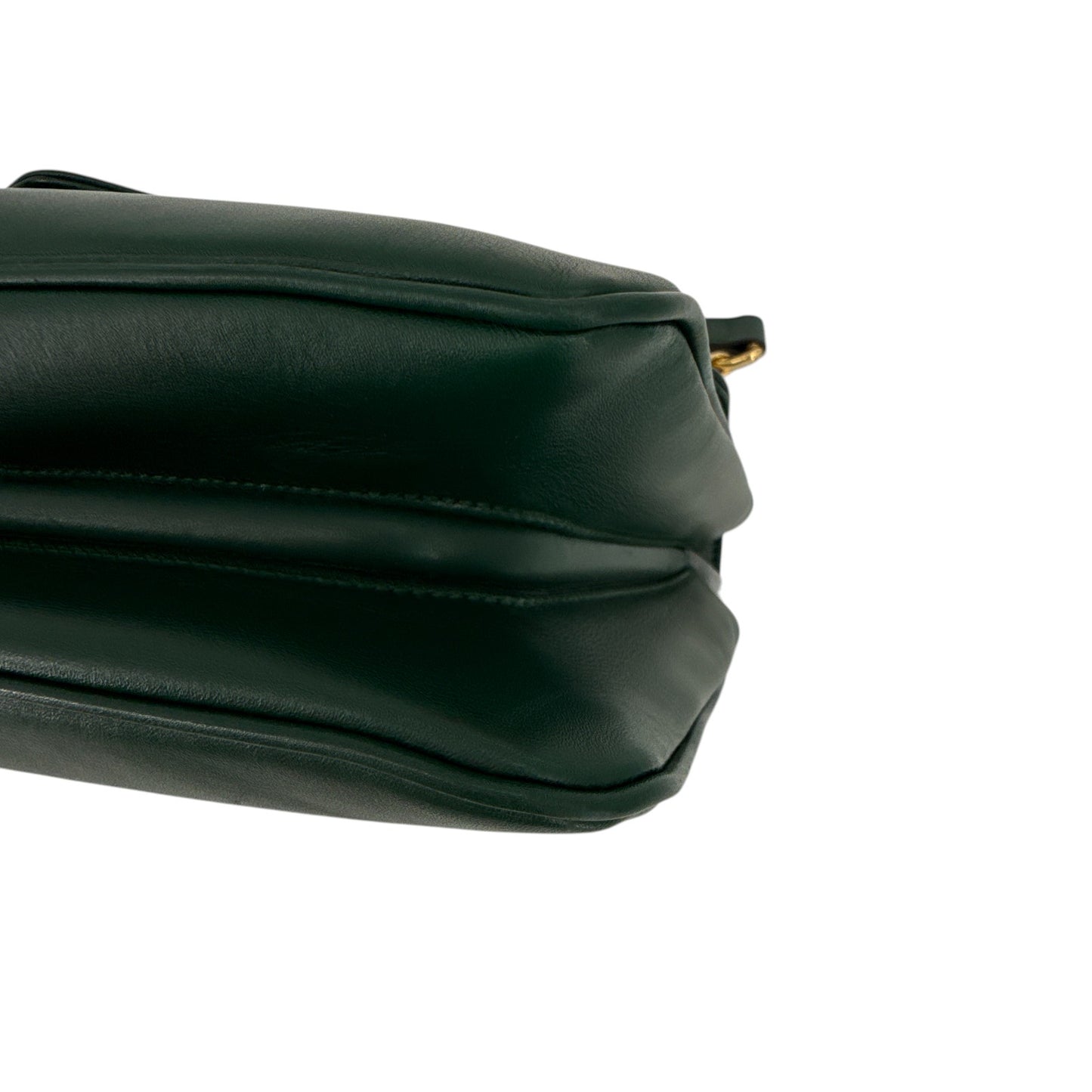 GUCCI Vitello Palmellato Lux Crystal Medium Rajah Shoulder Bag in Vintage Green