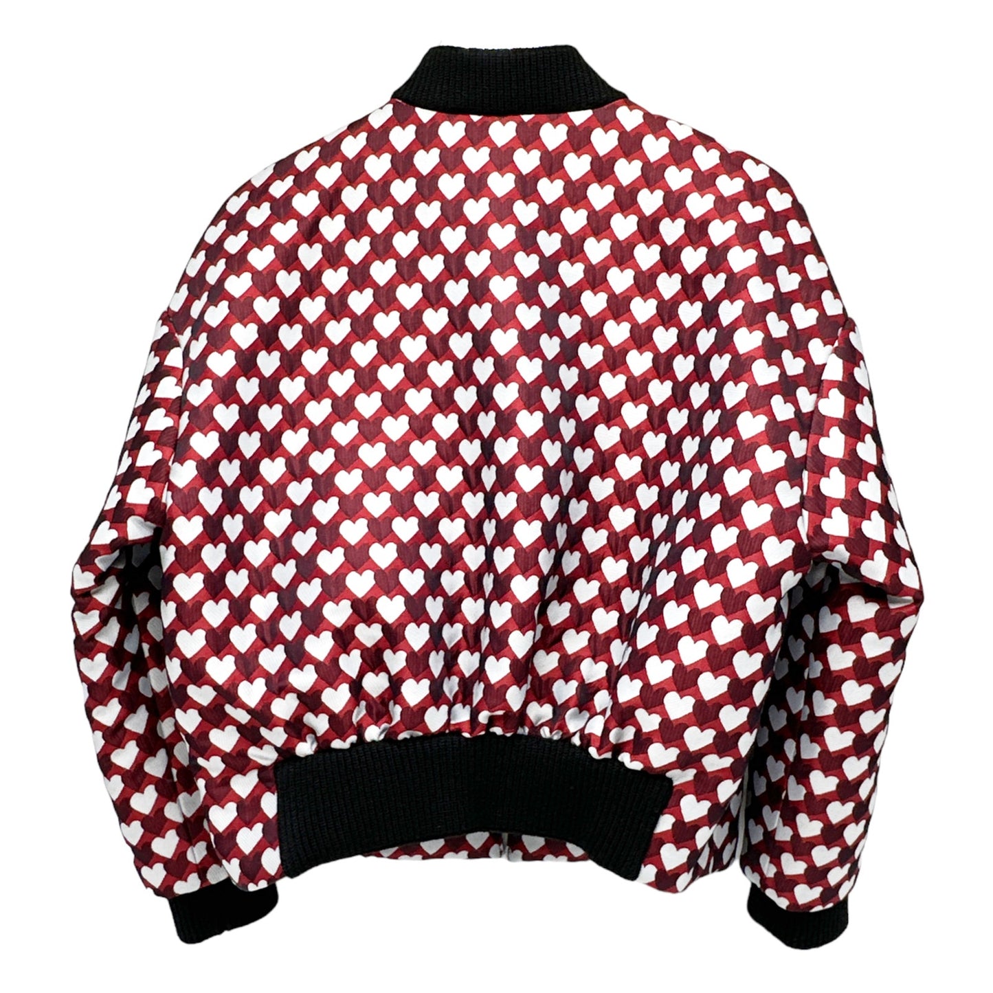 REDVALENTINO Jacquard Heart Bomber Jacket IT38|XS