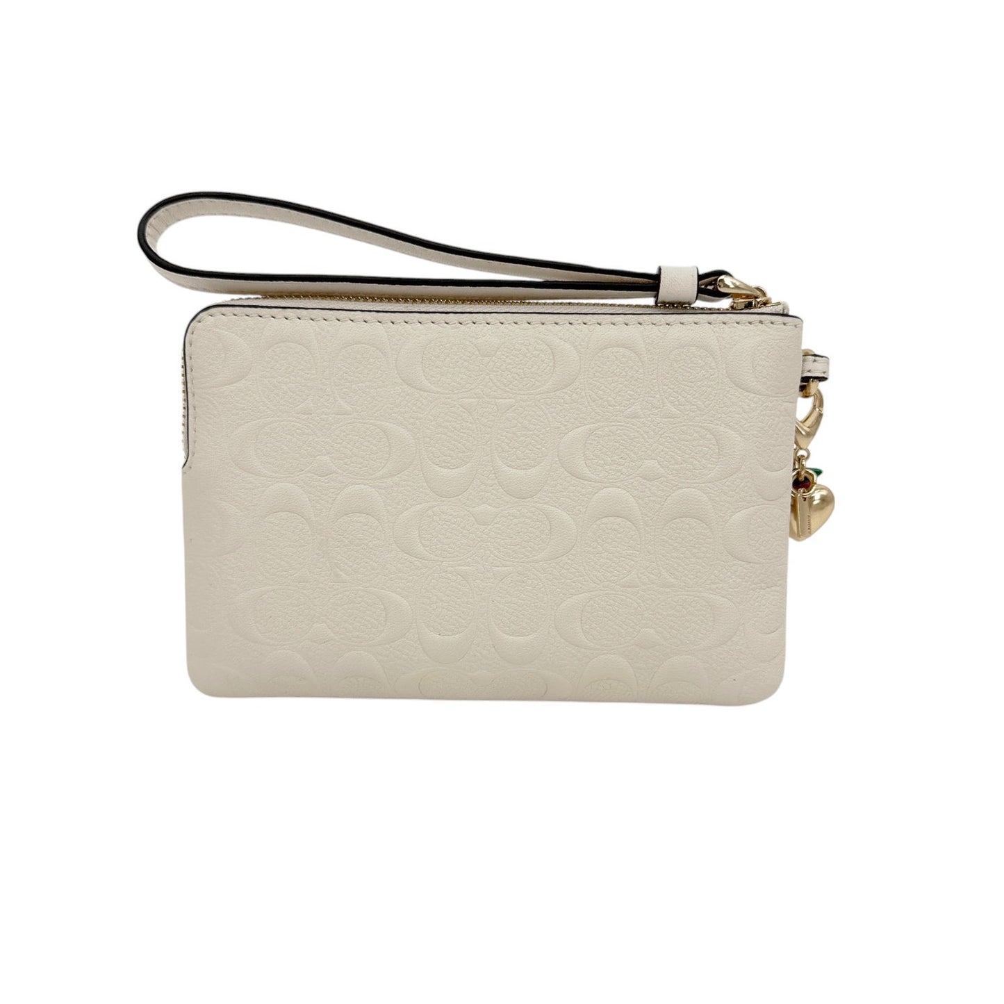 COACH Corner Zip Wristlet in Signature Leather