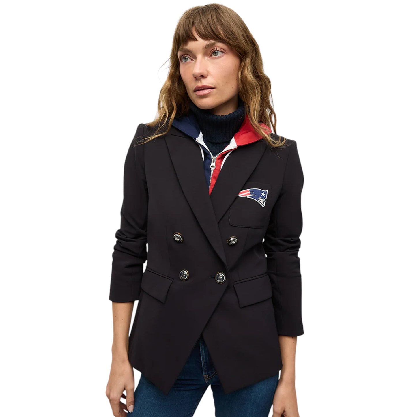 VERONICA BEARD Hoodie Dickey in Navy & Red (NFL New England Patriots)