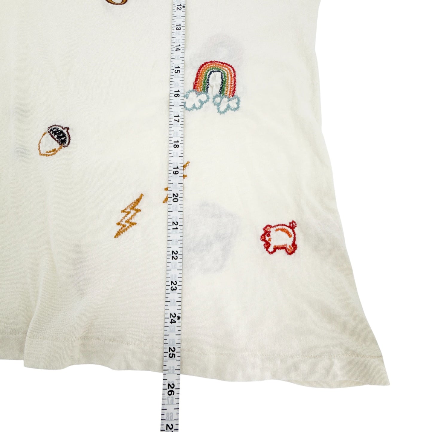 THE GREAT. The Boxy Crew with Charm Embroidery 0|XS