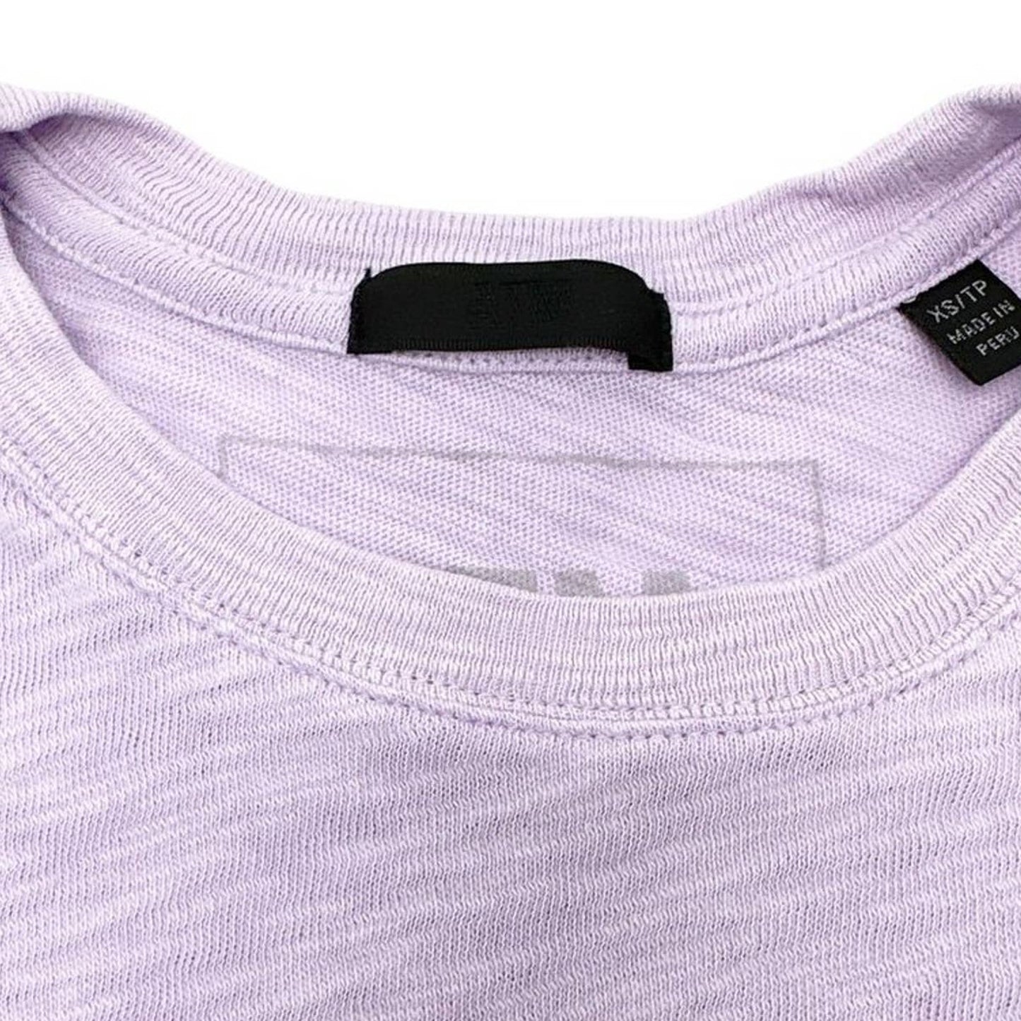 ATM Anthony Thomas Melillo Slub Jersey Schoolboy Crew Neck Tee in Iris XS