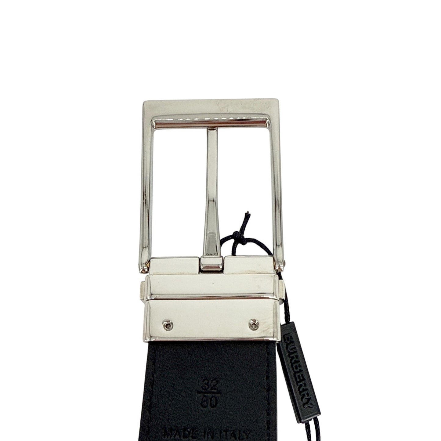 BURBERRY Louis 35mm Reversible Buckle Giant Check E-Canvas Belt 80|32
