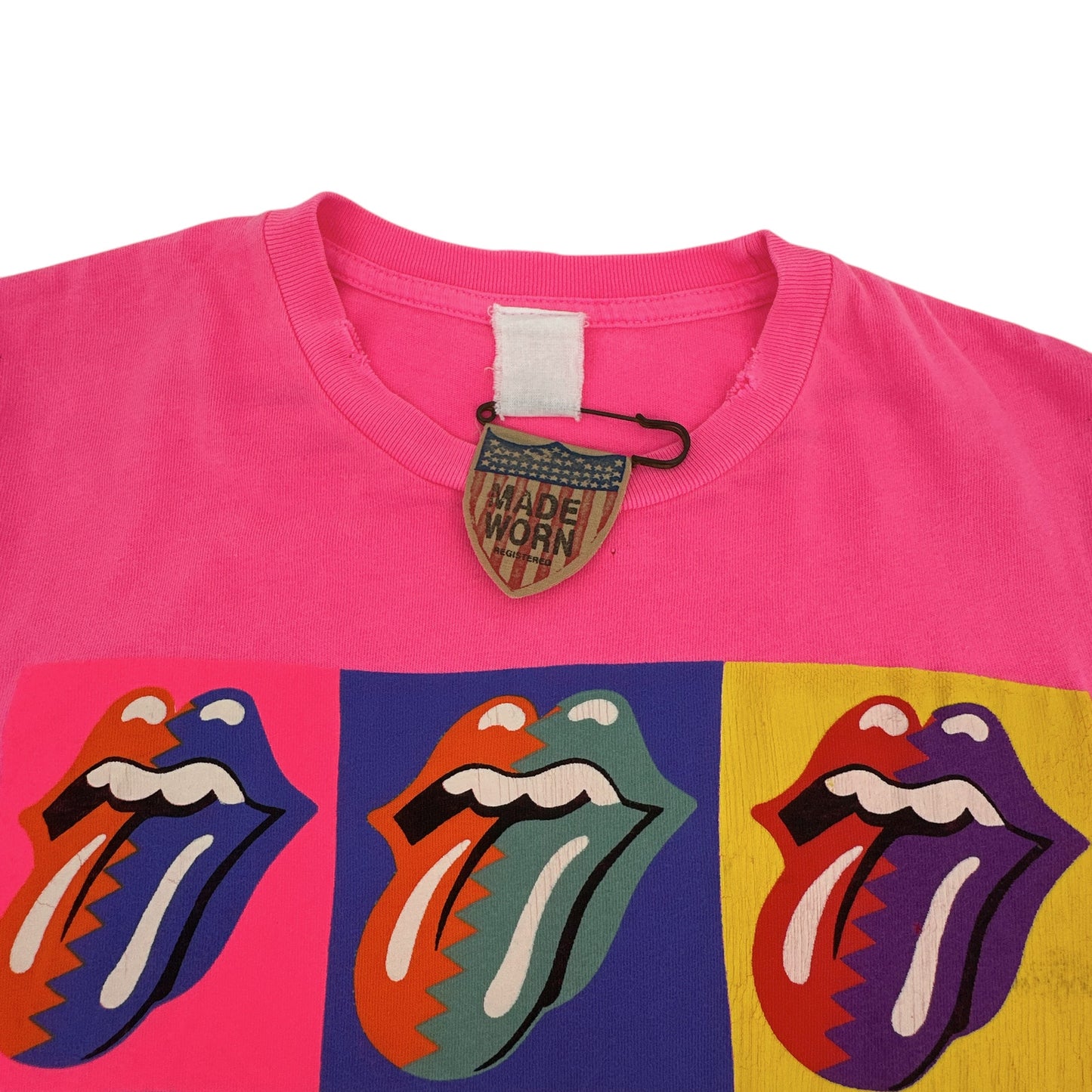 MADEWORN Rolling Stones 89 Multi Tongue Tee XS