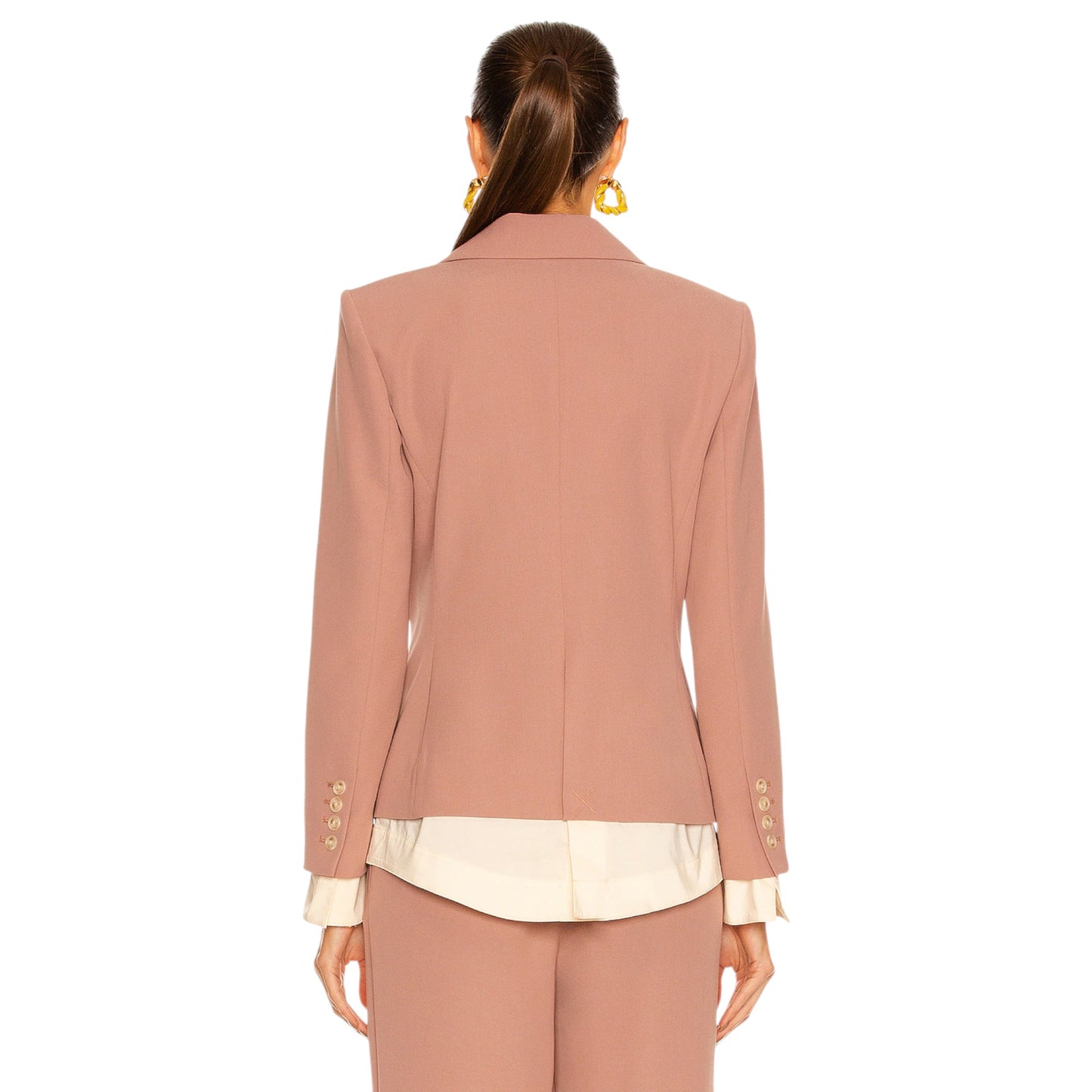 JONATHAN SIMKHAI Jubilee Blazer in Teak/Parchment 6|M