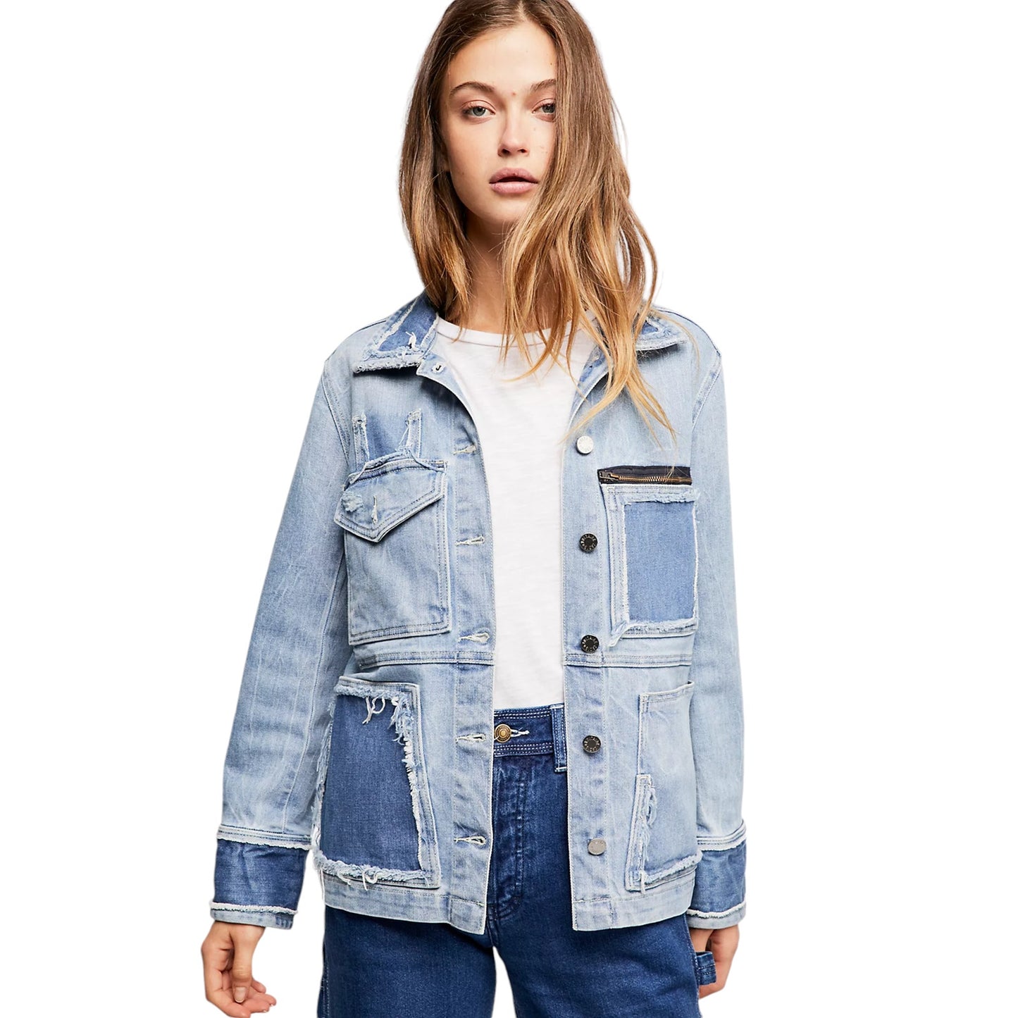 ZADIG & VOLTAIRE Kick Destroy Denim Jacket XS
