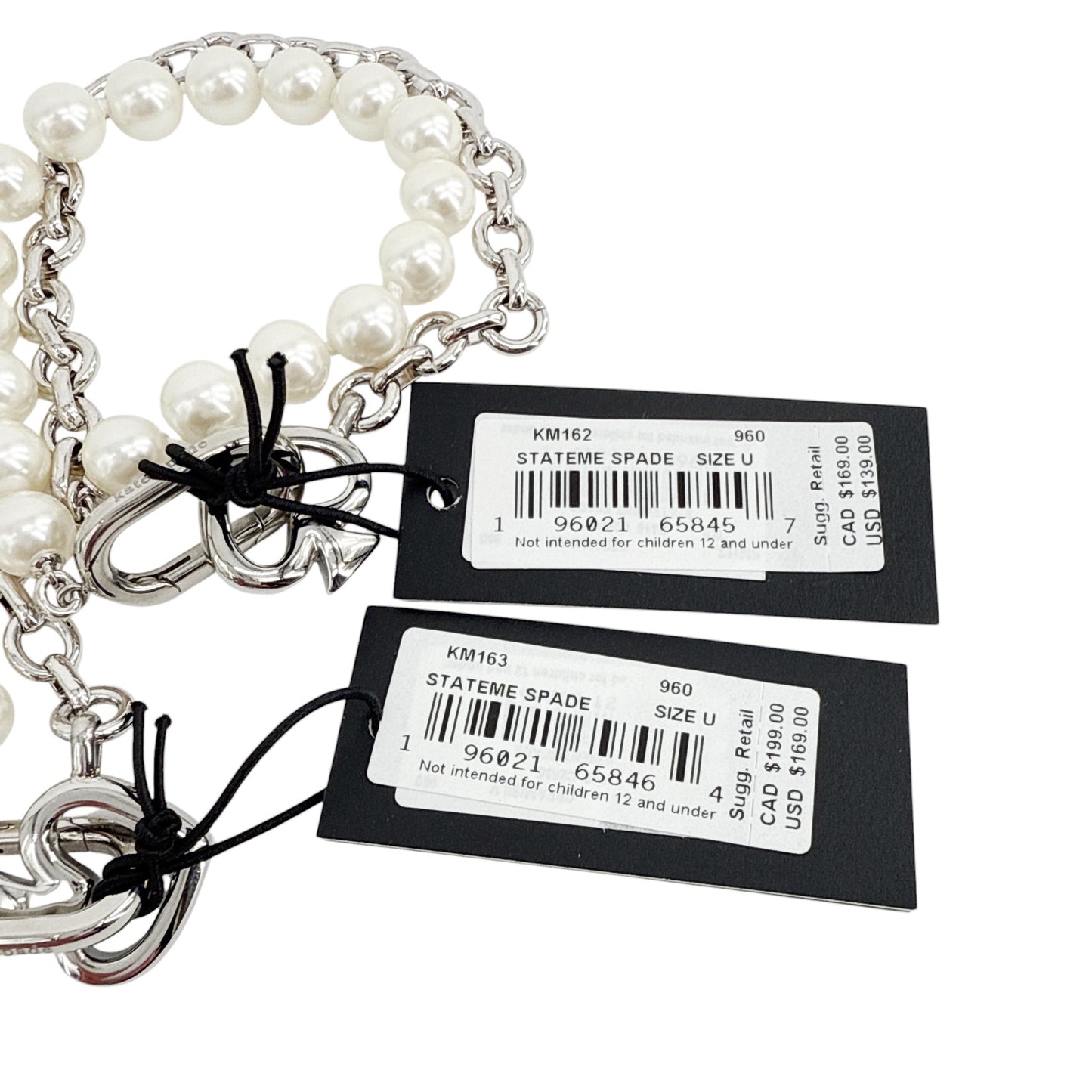 KATE SPADE New York Statement Spade Pearl Wrap Necklace & Bracelet Gift Set