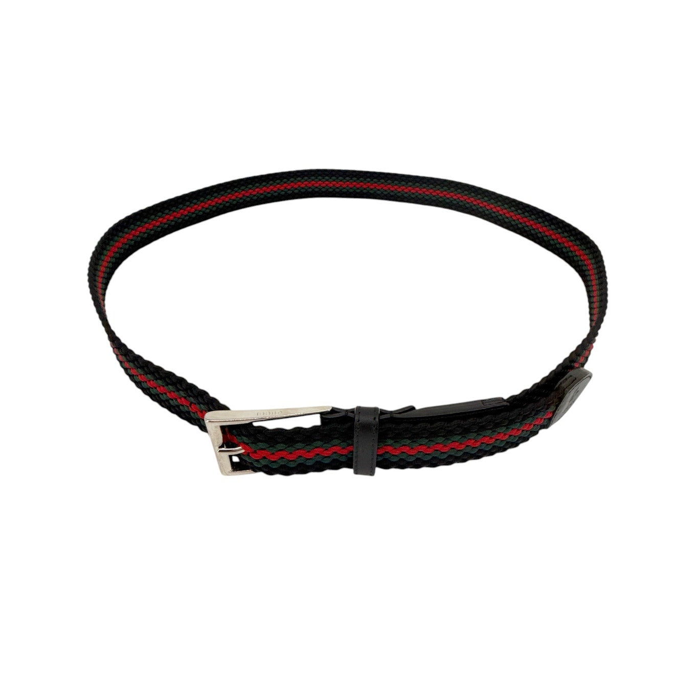 GUCCI Braided Elastic Webbing Belt in Black 115cm | 46in