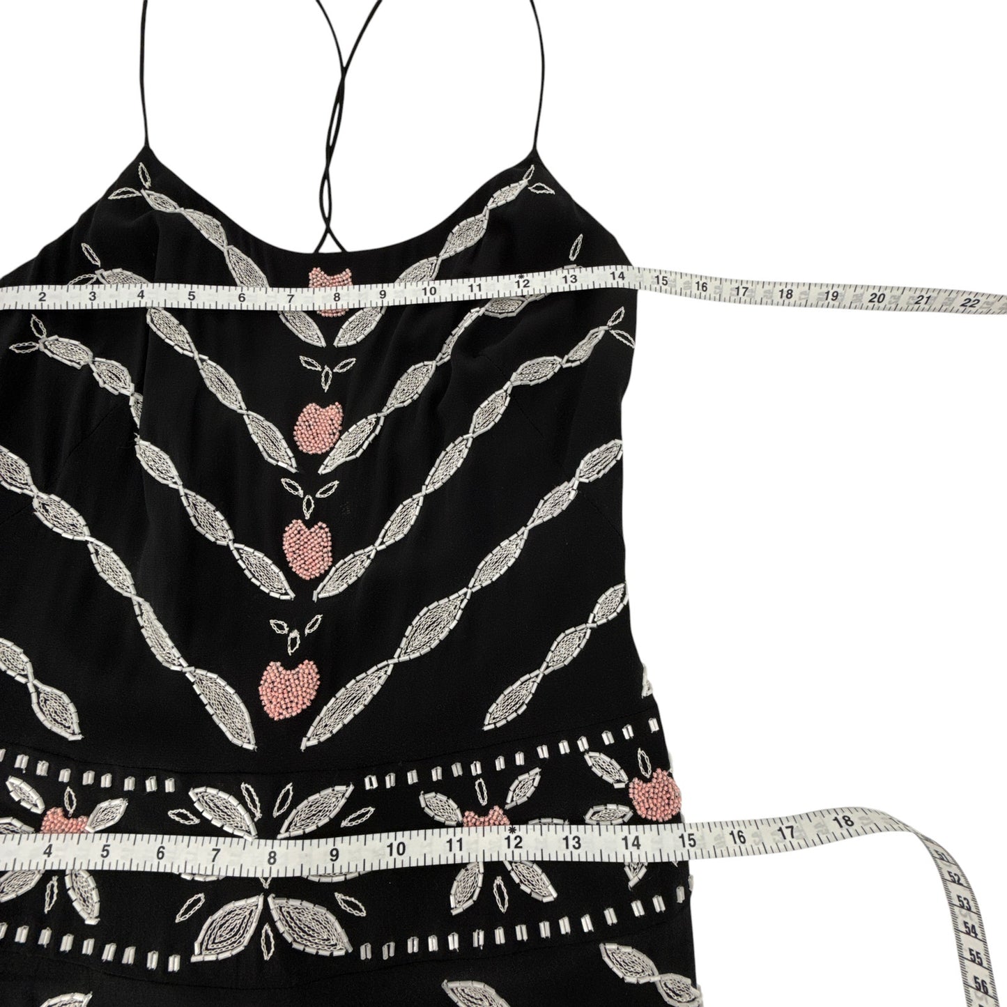 NICOLE MILLER Collection Beaded Silk Dress in Black 2|XS