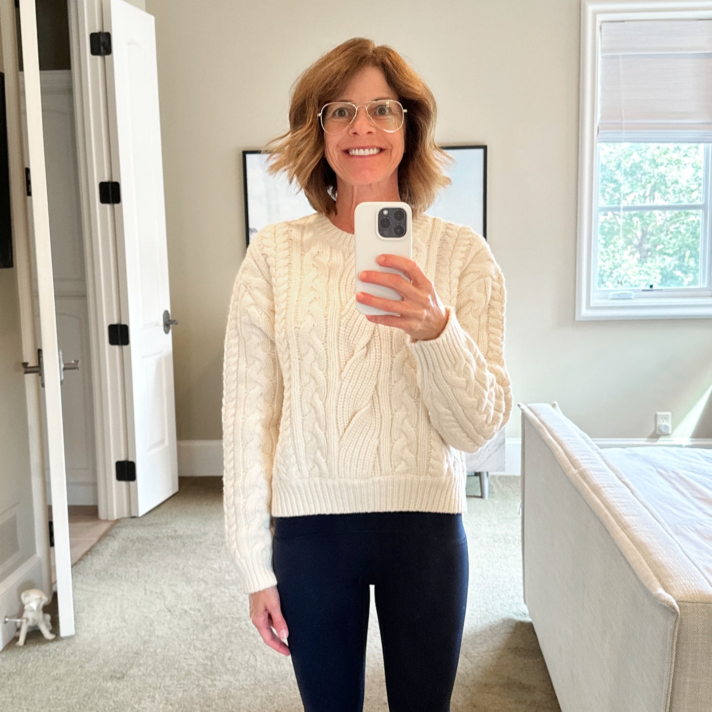 FRAME Cable Knit Wool Blend Sweater XS