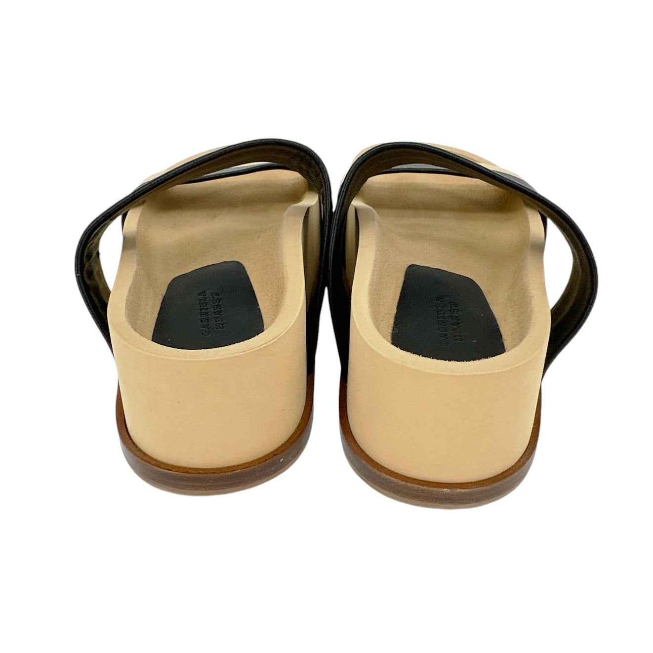 GABRIELA HEARST Striker Platform Sandal in Ivory, Gold & Black Leather 37