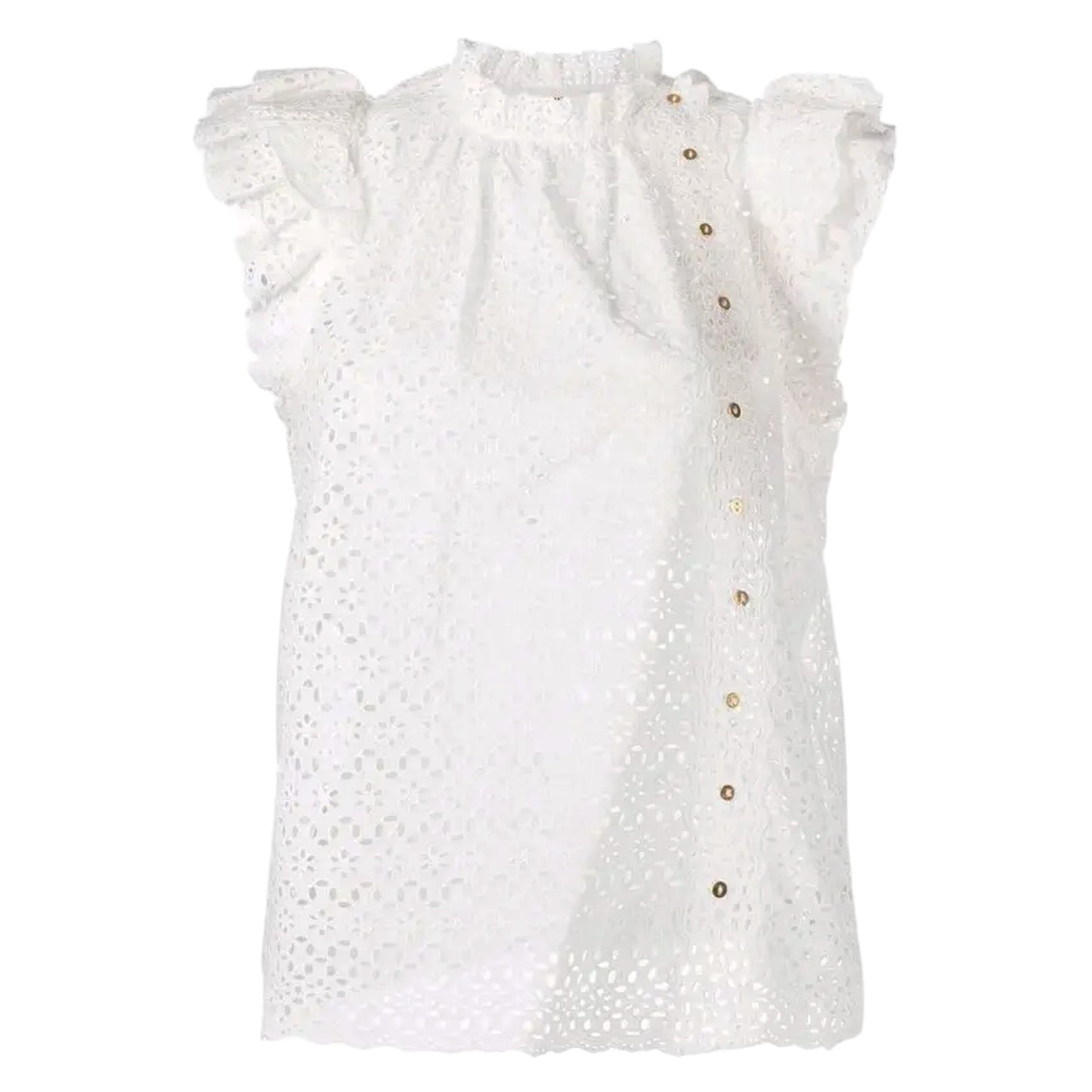 ULLA JOHNSON Grace Ruffle Sleeve Top 4|S