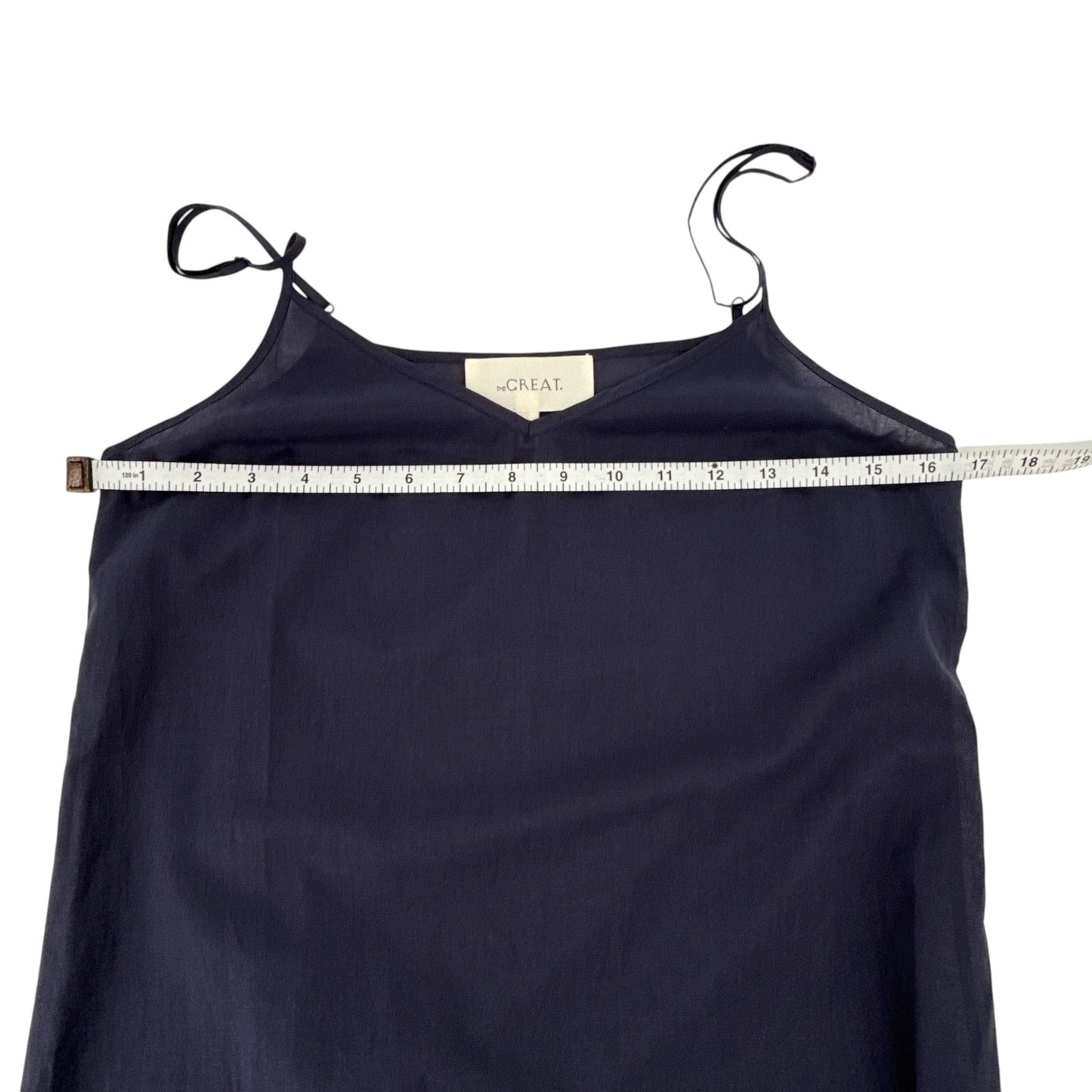 THE GREAT. Merry Dress in Navy 0|XS