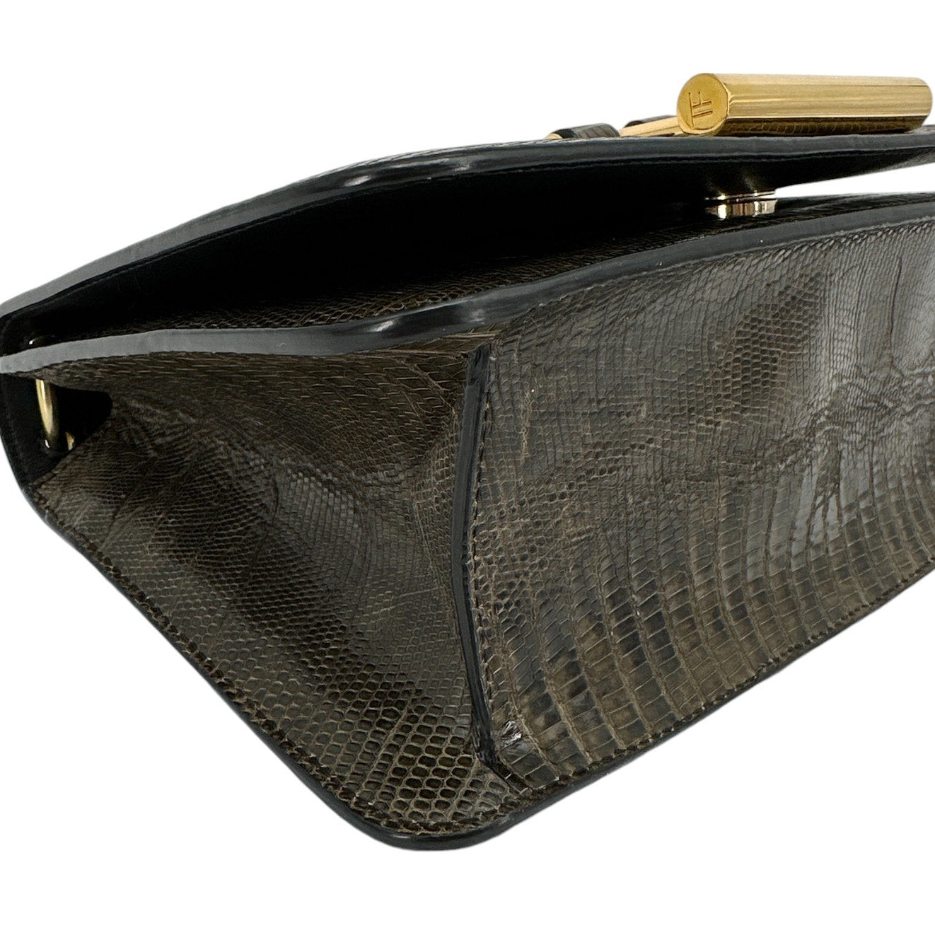 TOM FORD Tara Chain Tejus Lizard Shoulder Bag