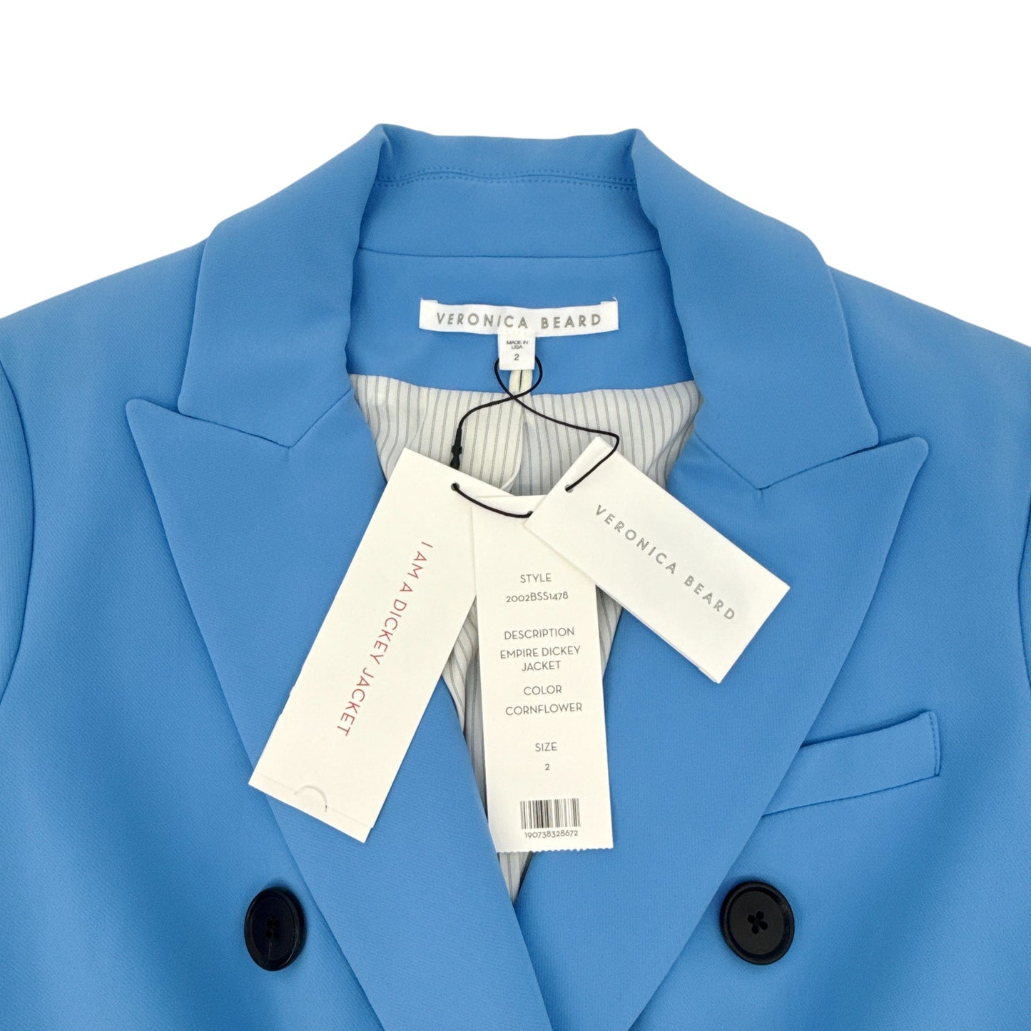 VERONICA BEARD Empire Dickey Jacket in Cornflower 2