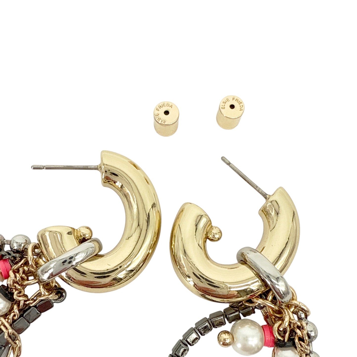 ELSIE FRIEDA Small Fringe Hoop Razzle Dazzle Earrings
