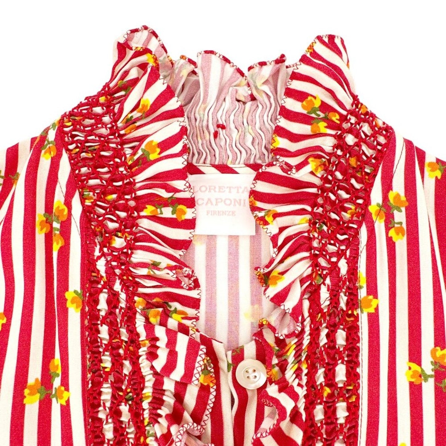 LORETTA CAPONI Donatella High Neck Blouse M