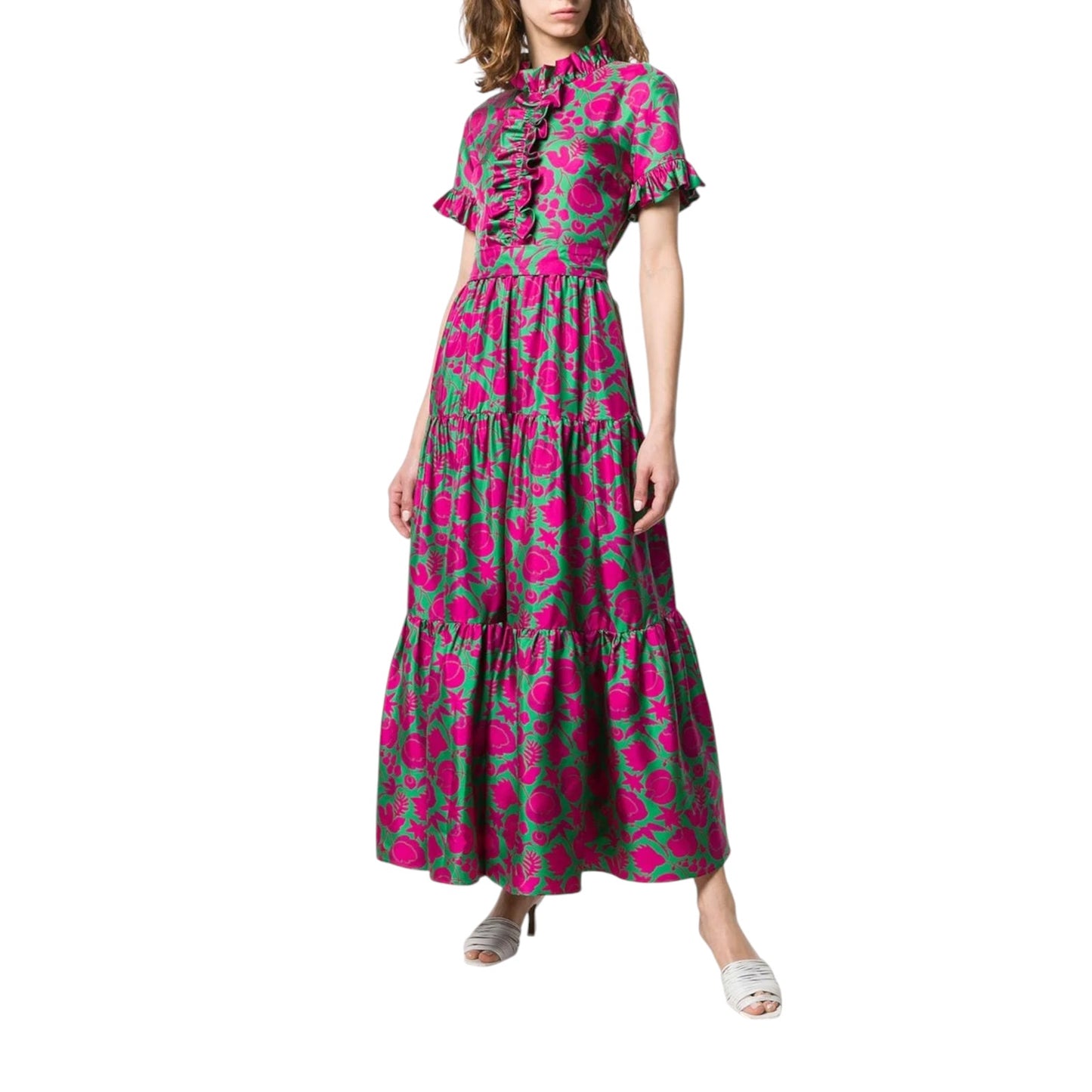 LA DOUBLEJ Long And Sassy Dress in Ceramica Silk S