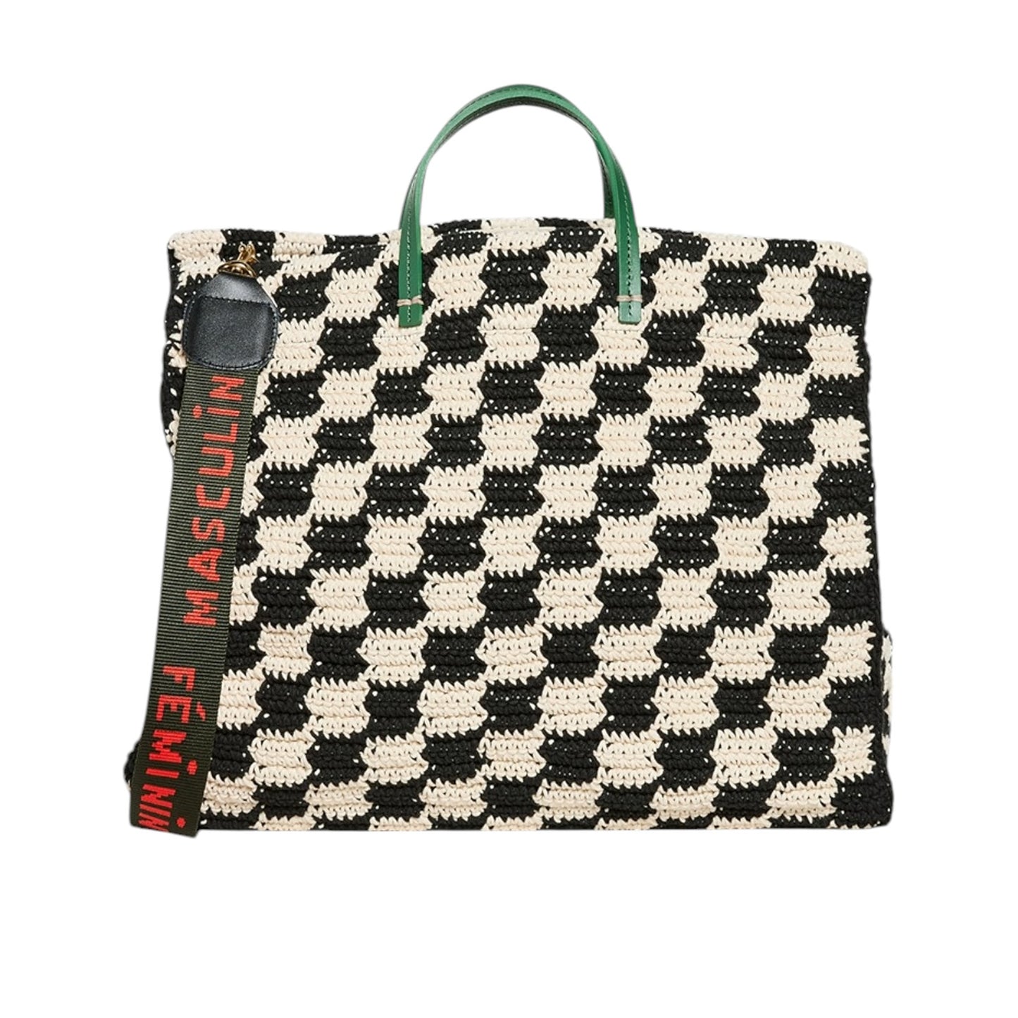 CLARE V. Summer Simple Tote Crochet Checkers