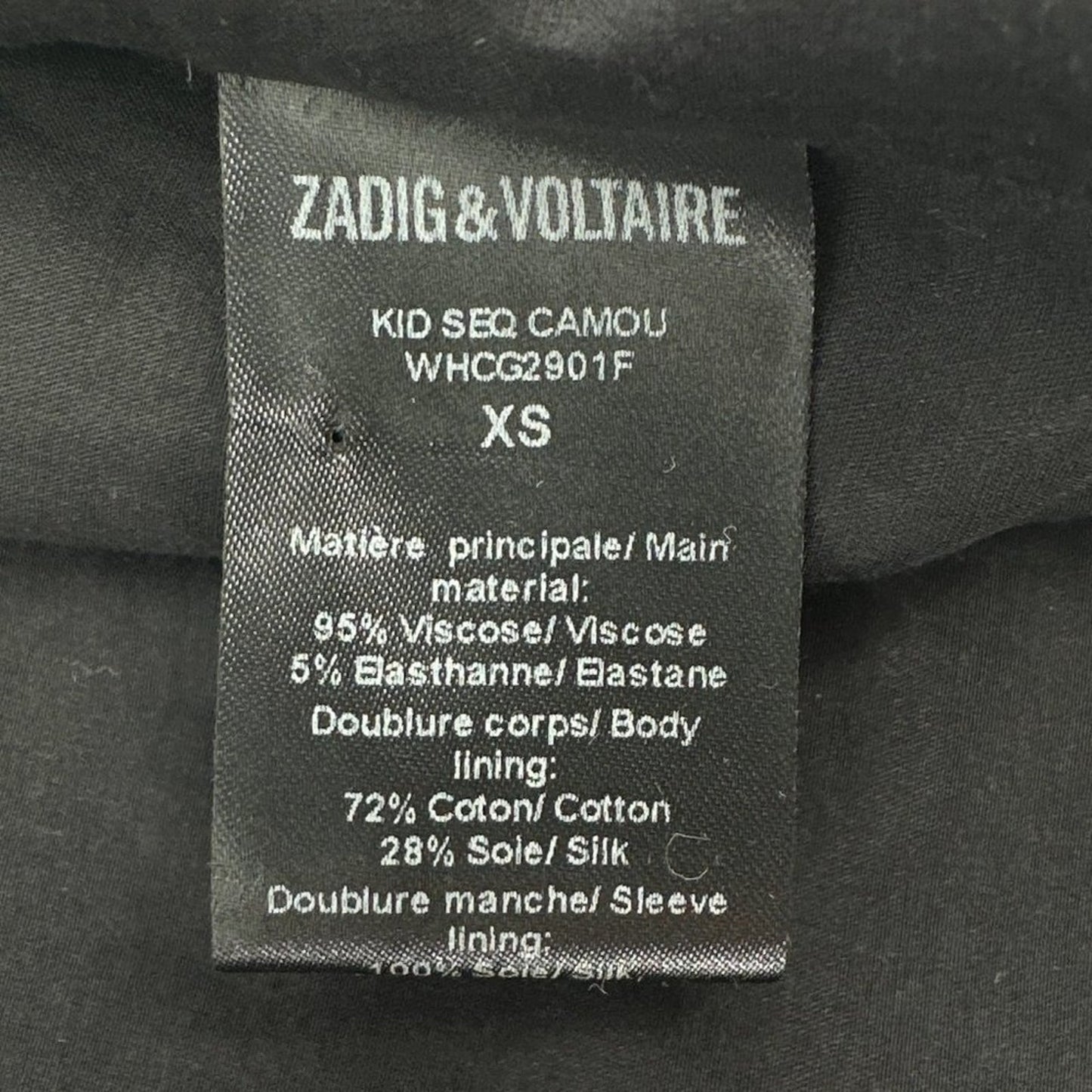 ZADIG & VOLTAIRE Kid Sequin Camo Jacket XS