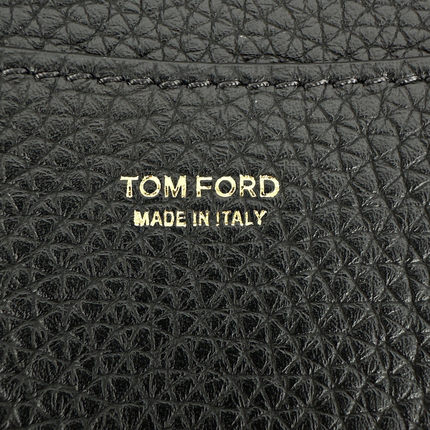 TOM FORD Jennifer Medium Double Strap Bag in Black Grained Leather