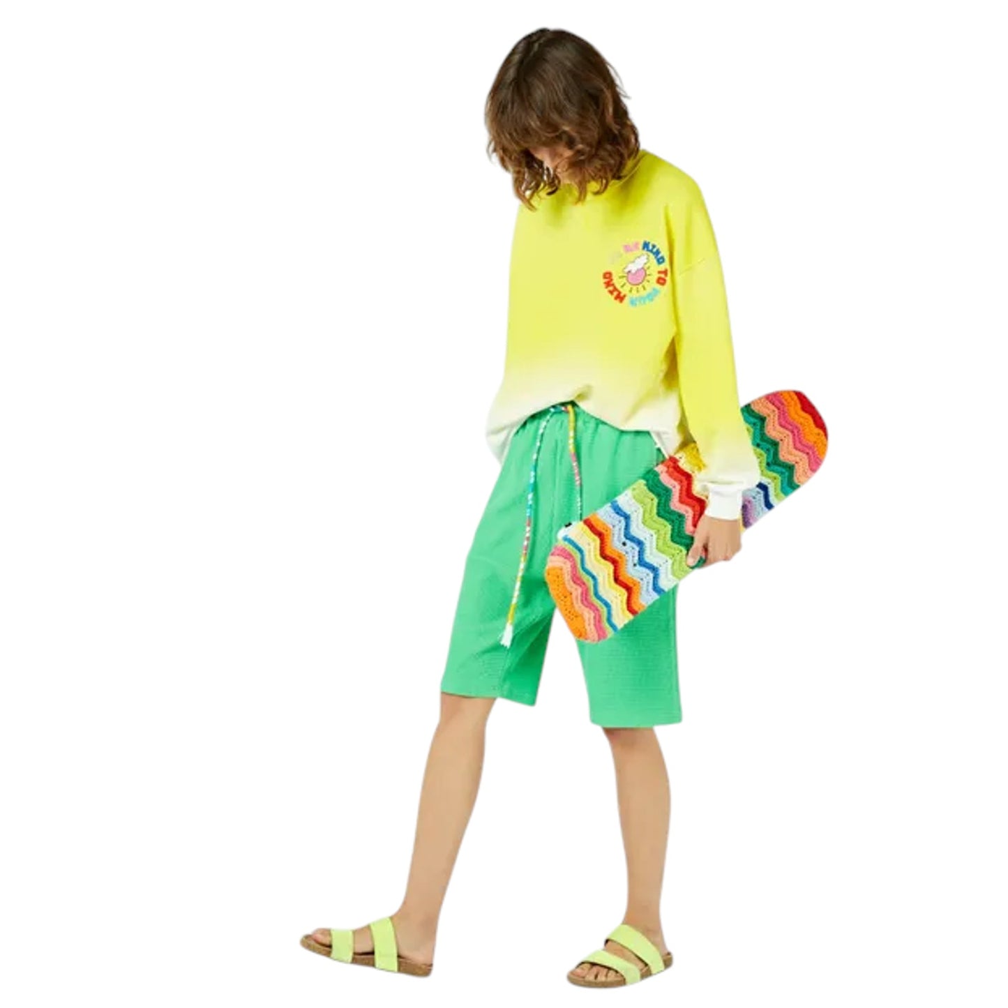 MIRA MIKATI Embroidered "Be Kind to Your Mind" Sweatshirt S