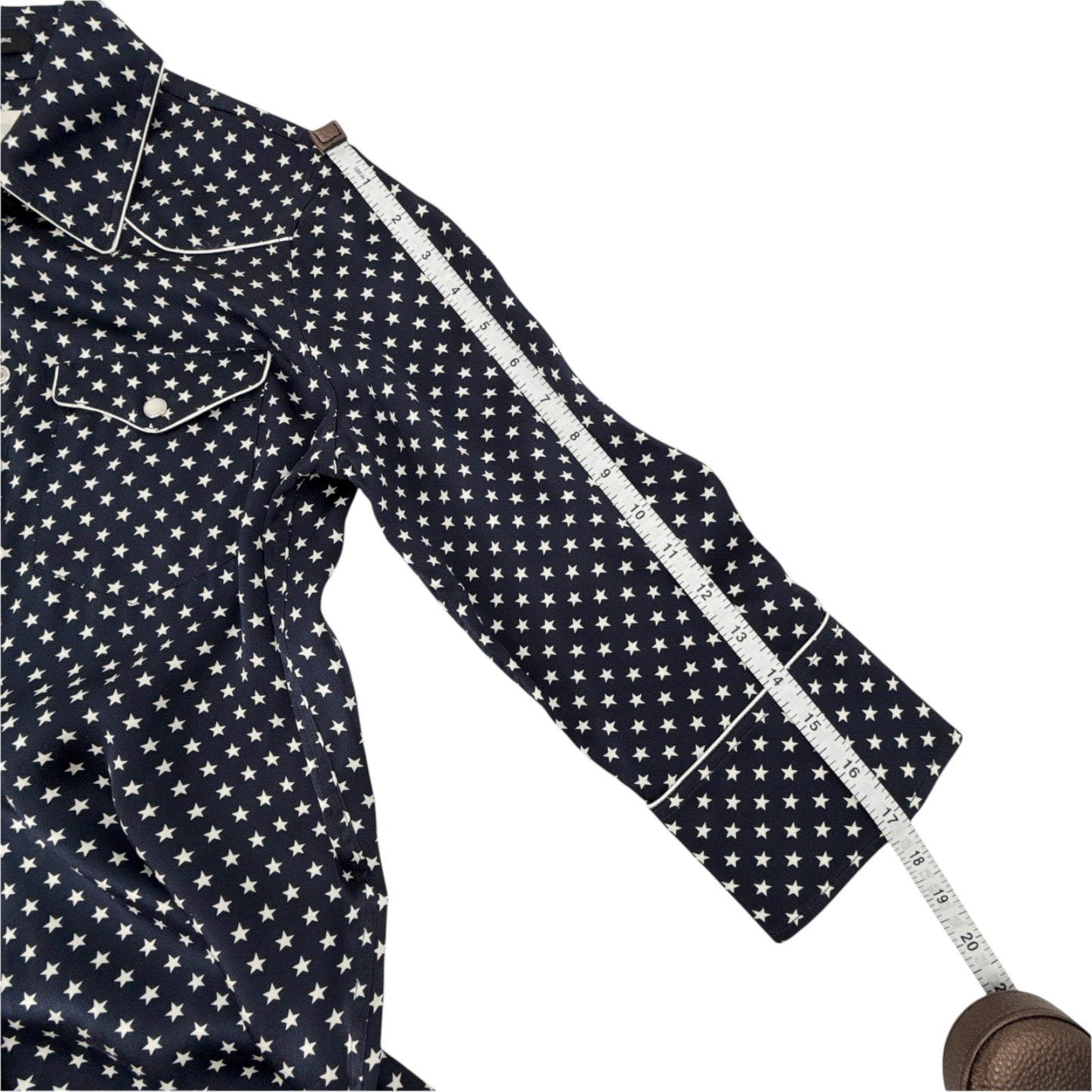 R13 Cowboy Dress in Silk Navy Star S