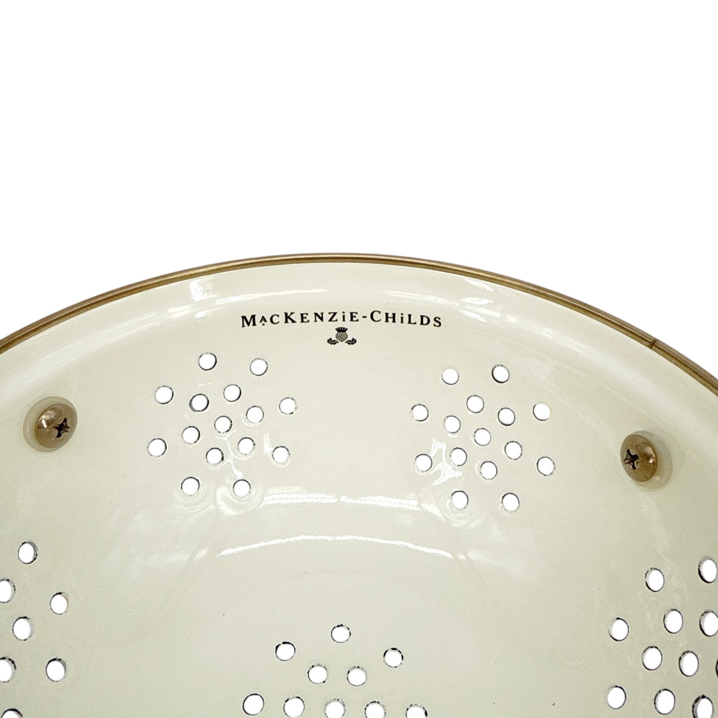 MACKENZIE-CHILDS Sterling Check Colander Small