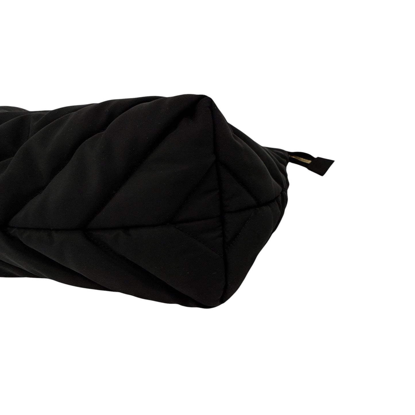 CLARE V. Le Zip Sac in Black Quilted V Puffer